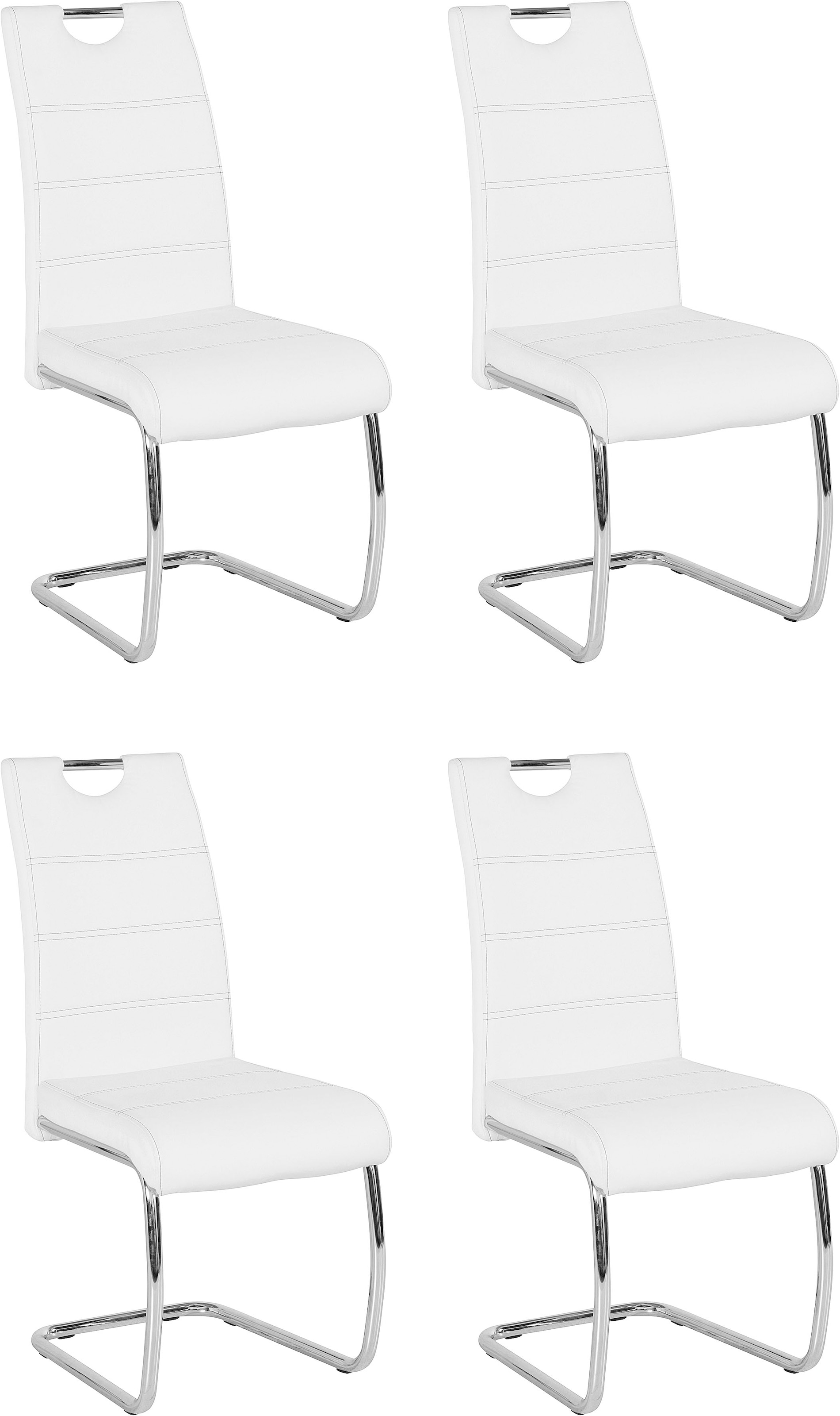 HELA Freischwinger »Flora, Esszimmerstühle«, (Set), 4 St., Kunstleder, Schw günstig online kaufen