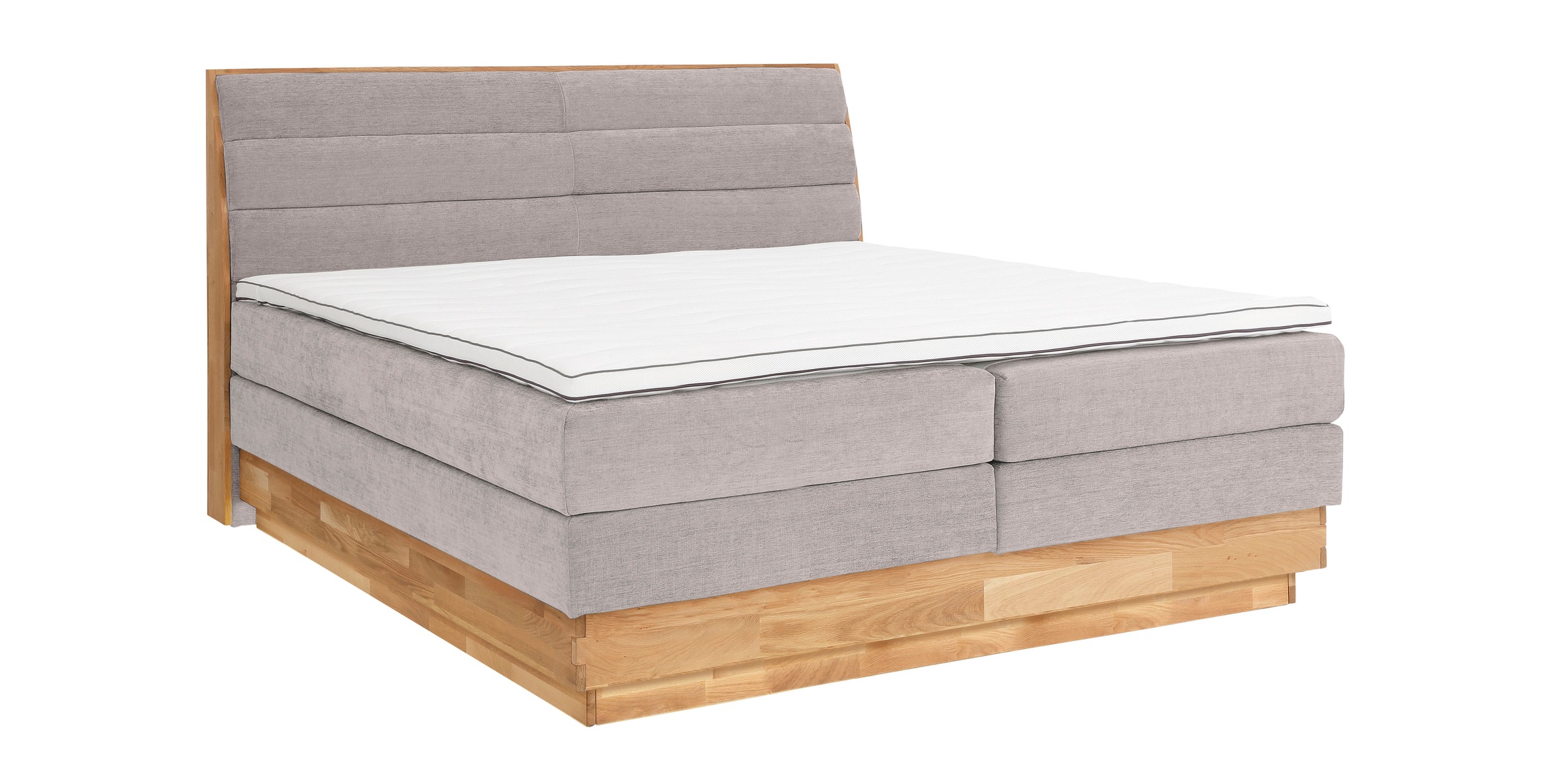 OTTO products Boxspringbett »Jenna«, ohne LED-Beleuchtung, mit zertifizierten, recycelten Bezugsstoffen