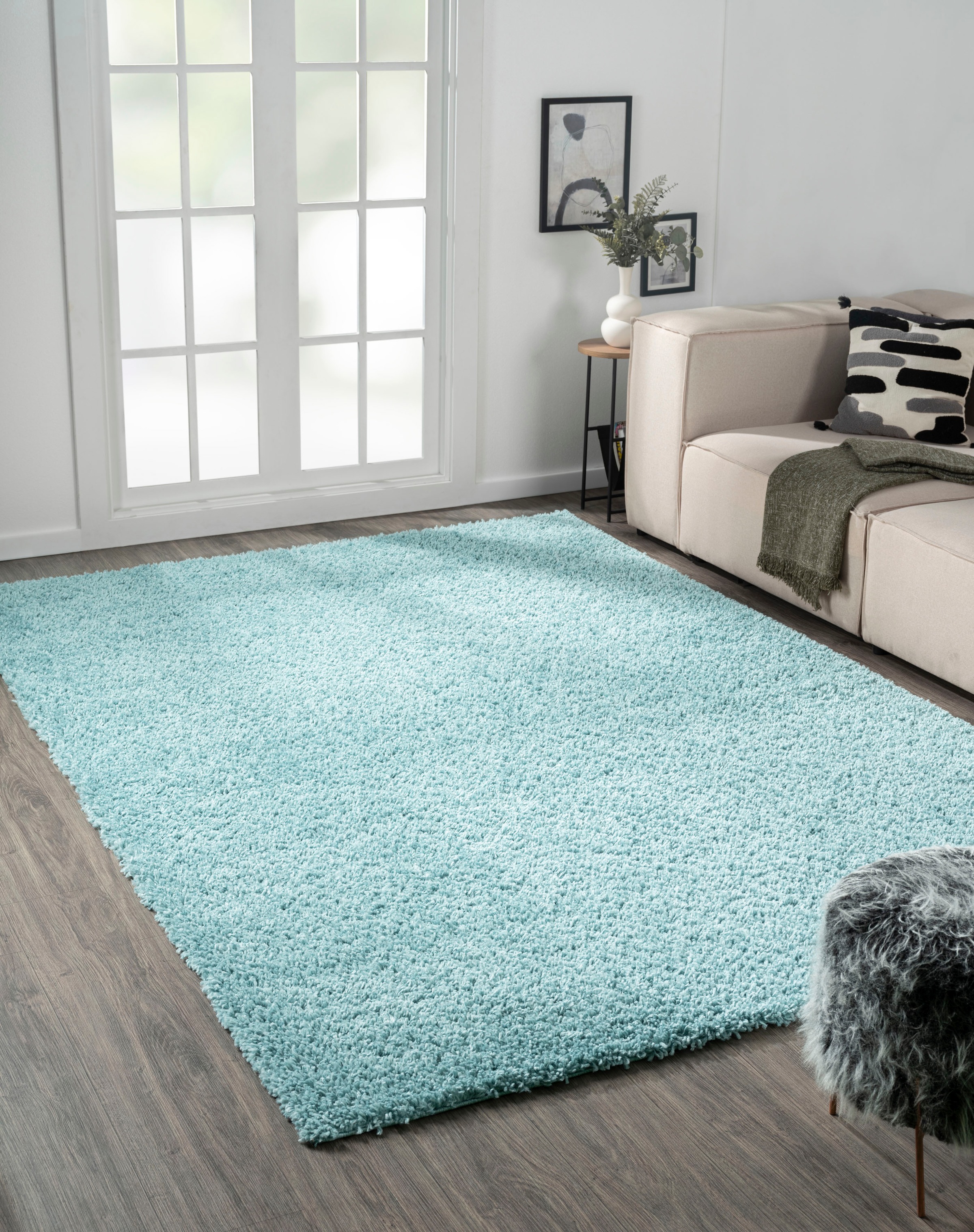Myflair Möbel & Accessoires Hochflor-Teppich »My Shaggy«, rechteckig, 37 mm Höhe, Shaggy, Uni-Farben, leicht glänzend, Microfaser, extra flauschig