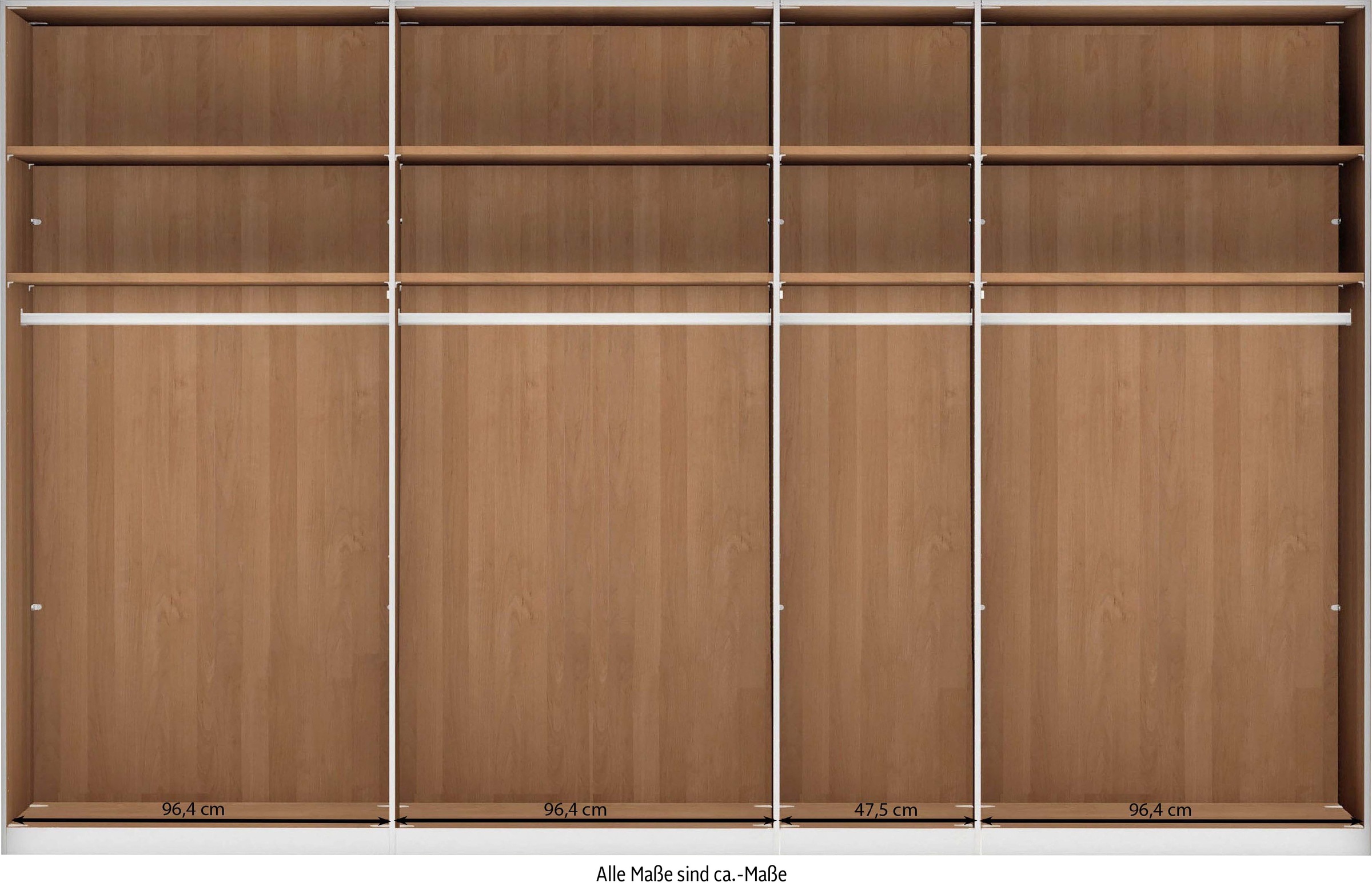 WIEMANN Kleiderschrank "Cardiff, Massivholztüren in Kombination mit Glas- o günstig online kaufen