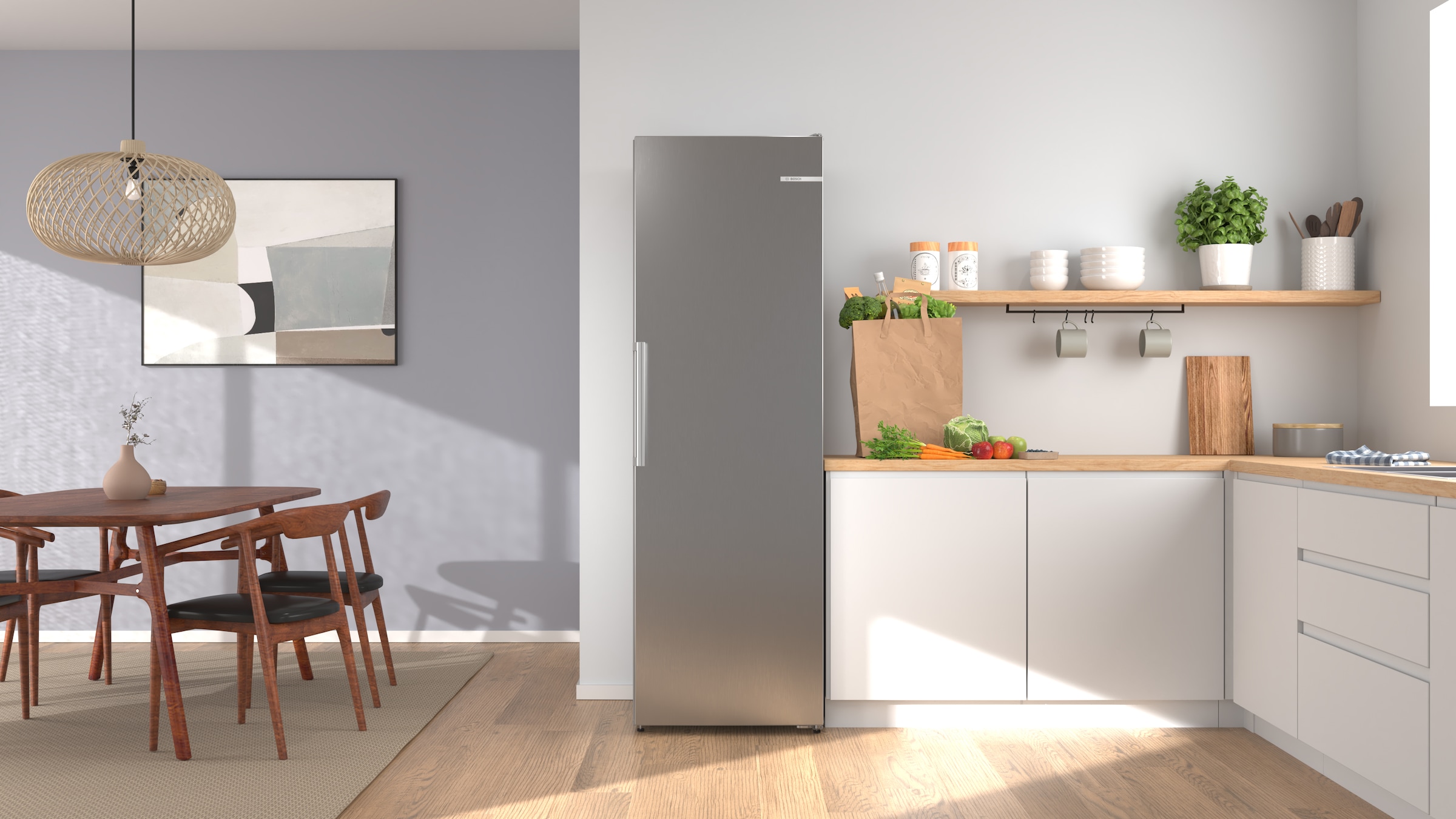 BOSCH Gefrierschrank Serie 4 »GSN36VLDG« 186,2 cm hoch 59,5 cm breit Nie wieder abtauen mit leisem No Frost Gefrierschrank.