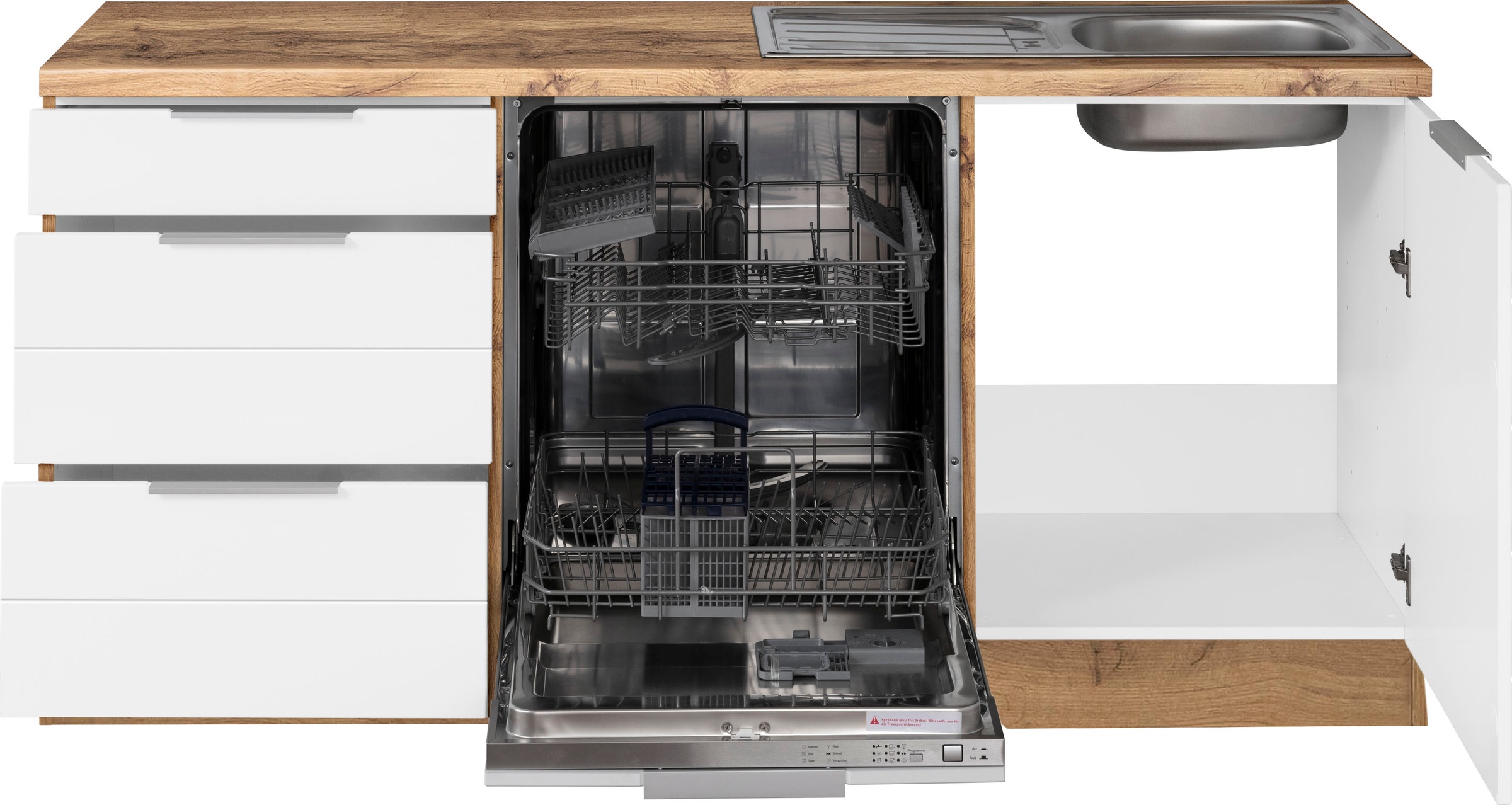 KOCHSTATION Winkelküche »KS-Luhe«, Stellbreite 240x270 cm, wahlweise mit oder ohne E-Geräten, MDF-Fronten