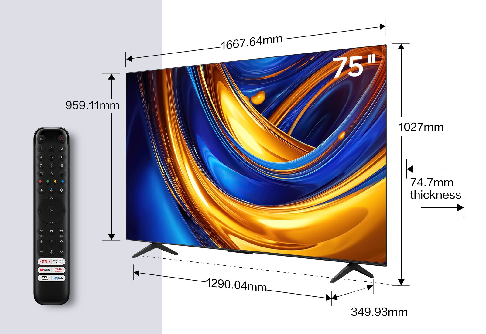 TCL LED-Fernseher »75V6BX1«, 4K Ultra HD, Google TV-Smart-TV