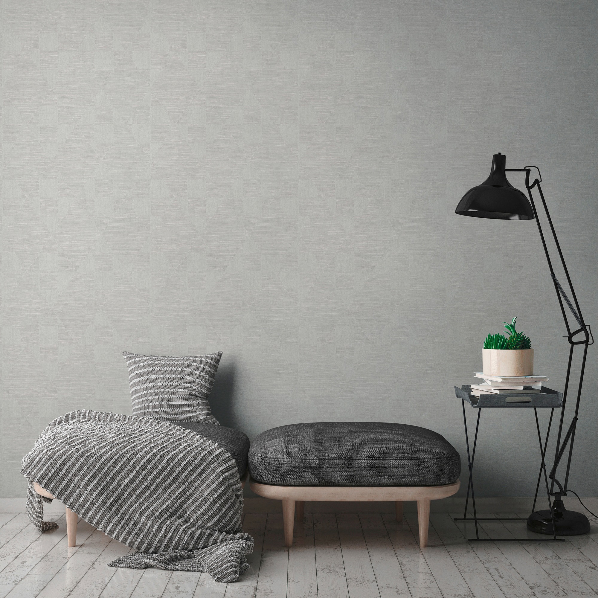living walls Vliestapete »Titanium«, geometrisch-grafisch-Motiv, Tapete Geometrisch Tapeten Wohnzimmer Schlafzimmer Küche modern Design