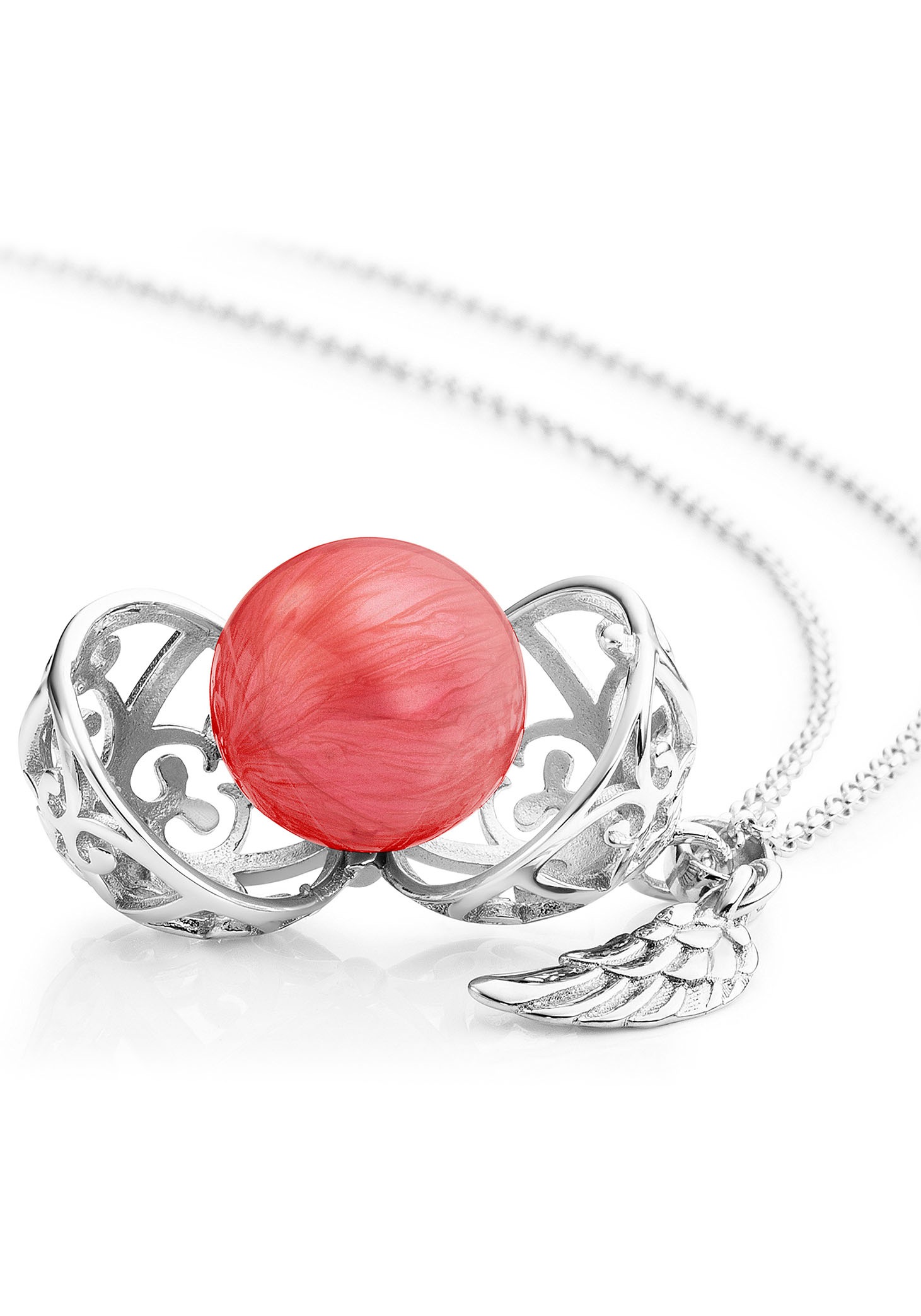Engelsrufer Kette mit Anhänger »Schmuck Geschenk, Engelsrufer Relaunch mit Flügelanhänger, ERN-ER23«, (Set, inkl. Klangkugel)