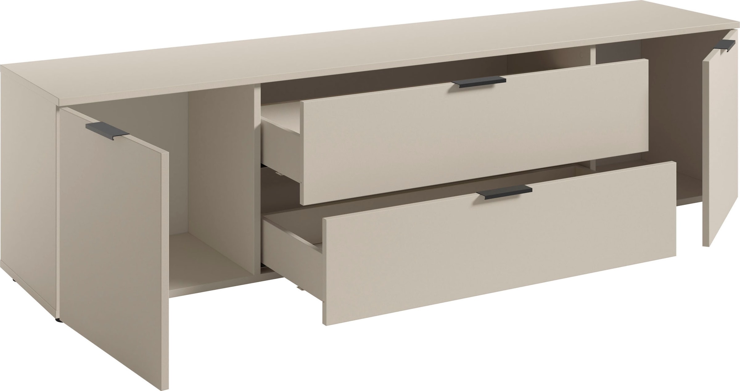 HBZ Lowboard »Linz TV-Unterschrank, BxHxT 180x47x40cm«, (1 St.), Breite 180cm,Lip-Griff, Melaminbeschichtung