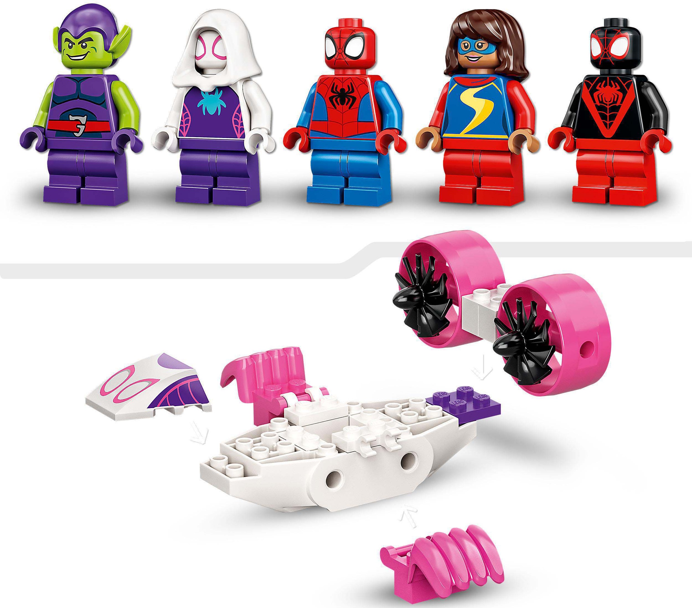 LEGO® Konstruktionsspielsteine »Spider-Mans Hauptquartier (10784), LEGO® Marvel«, (155 St.)