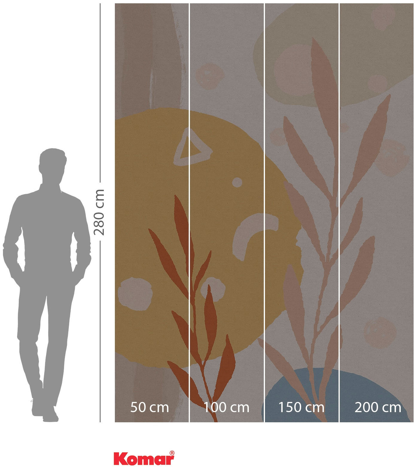 Komar Vliestapete »Digitaldruck Vlies -  Bohemia Scandi - Größe 200 x 280 cm« bedruckt glatt Wohnzimmer, Schlafzimmer