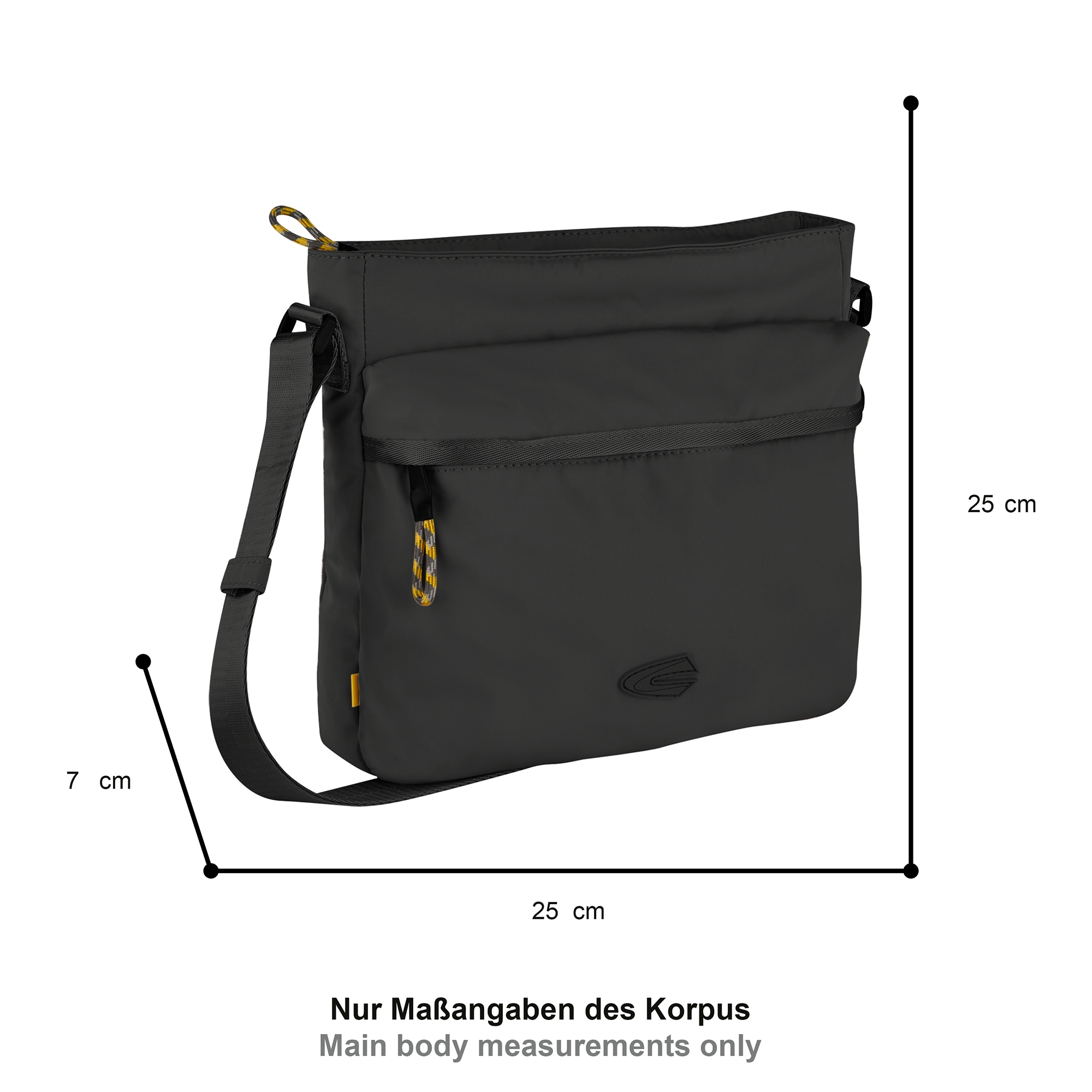 camel active Umhängetasche »Terra« aus recyceltem Nylon und voluminös aufgesetzten Taschen