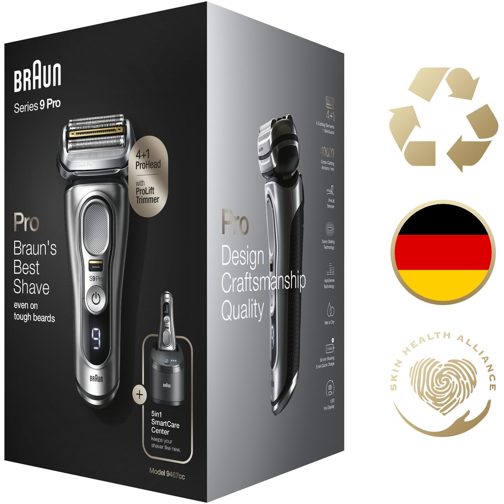 Braun Elektrorasierer »Series 9 Pro - 9467cc«, Reinigungsstation, 1 St. Aufsätze