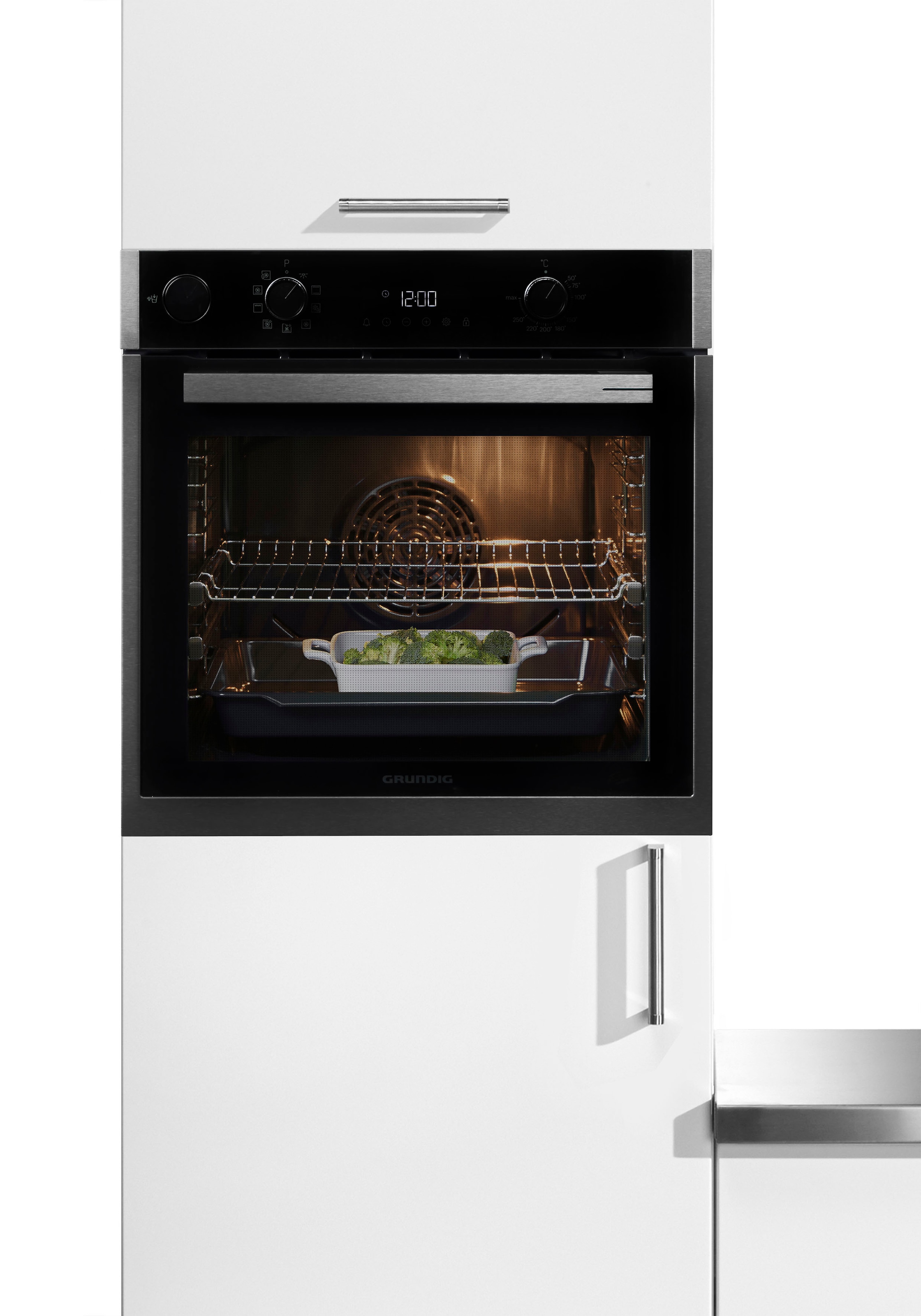 Grundig Einbaubackofen  »GEBD19300DX«, mit 2-fach-Teleskopauszug, Steam Clean, SoftDoormatic