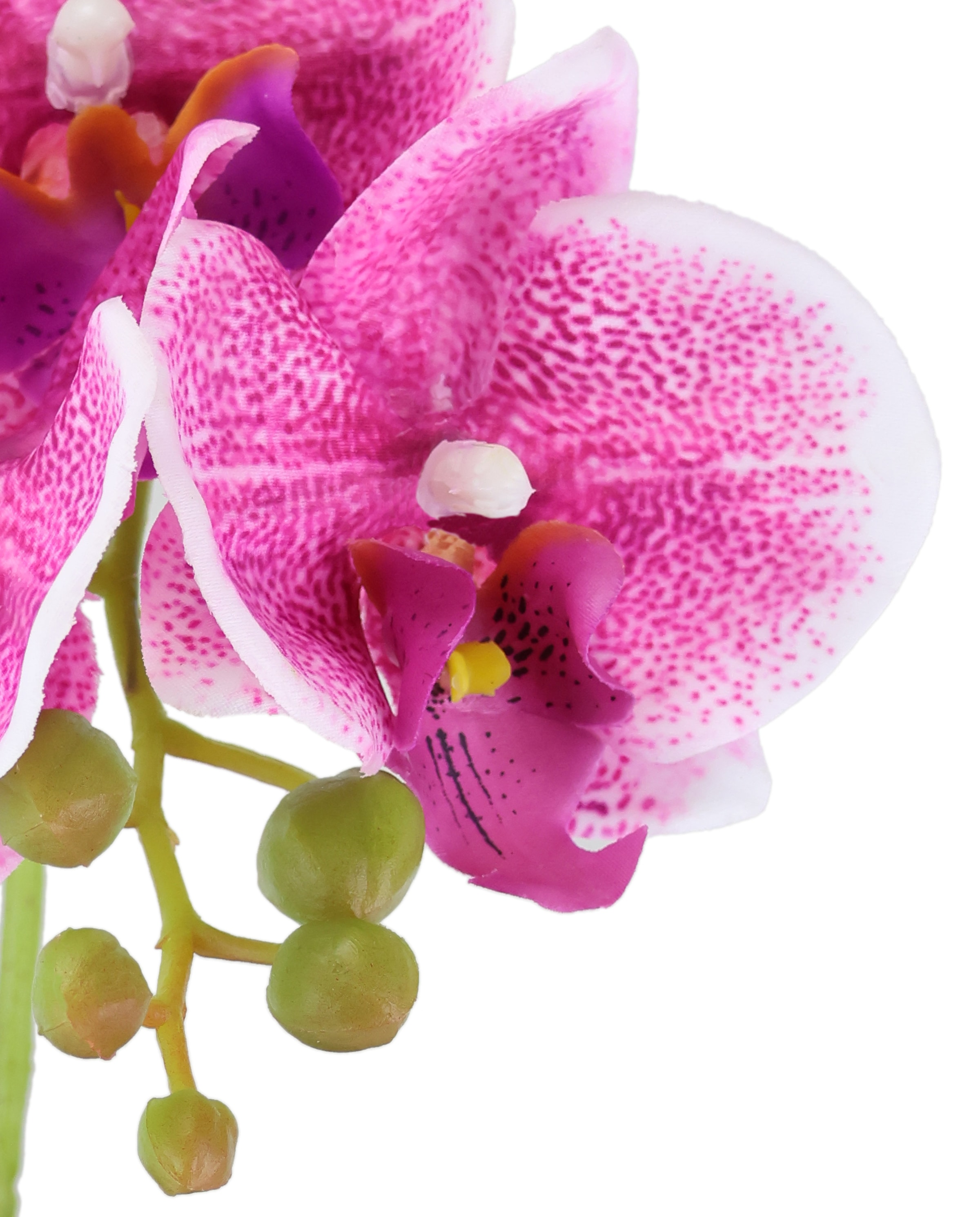 I.GE.A. Kunstorchidee »Orchidee im Topf 2er Set«, Künstliche Phalaenopsis 30cm Real Touch Blume Kunstblume Seidenblume