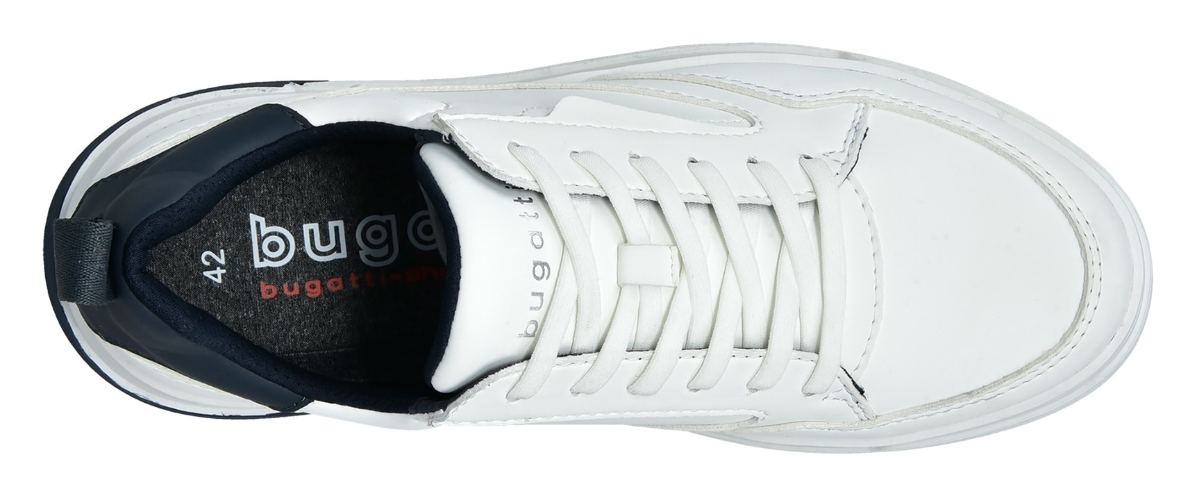 bugatti Keilsneaker  , Freizeitschuh, Halbschuh, Schnürer mit Kontrastbesatz