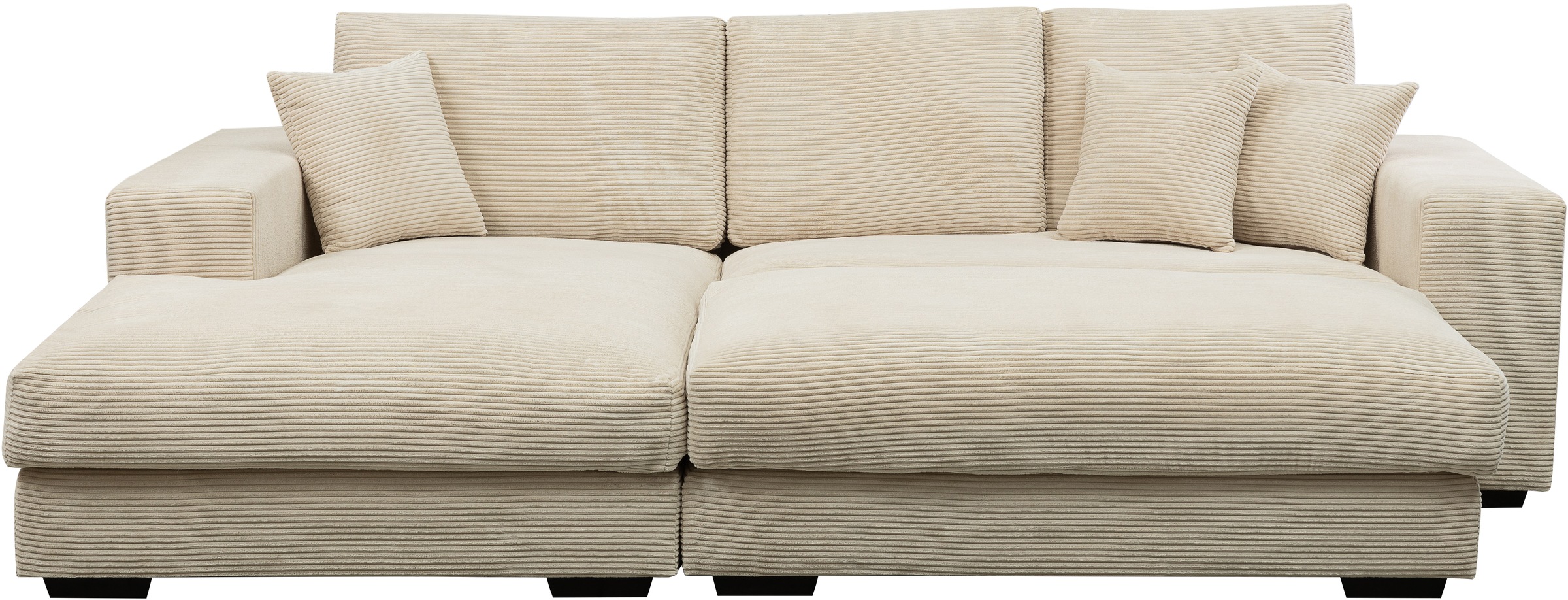 WERK2 Polstergarnitur »Eden L-Form + Hocker. Mega Couch Breite 286cm, Cord« günstig online kaufen