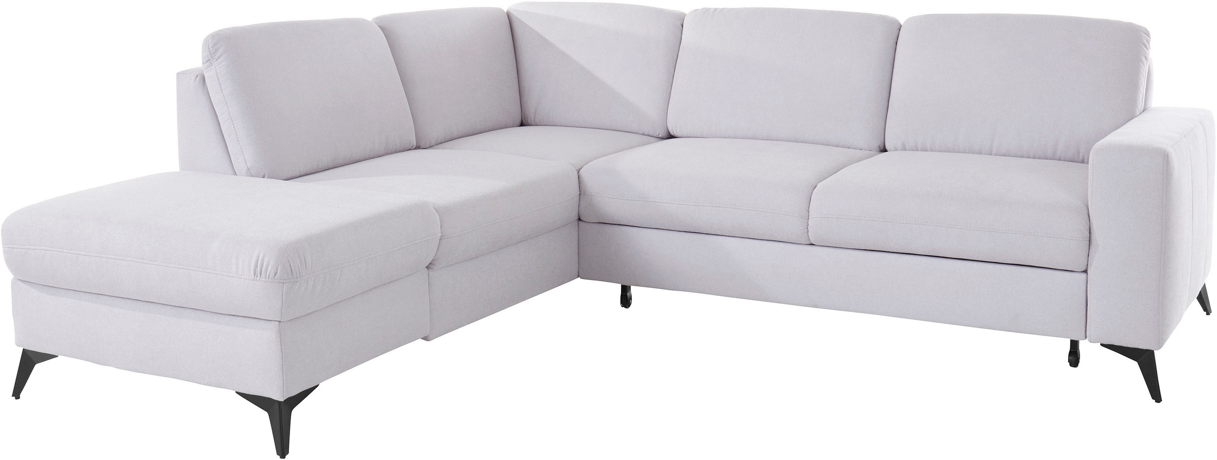 Places of Style Ecksofa »Lolland L-Form«, Wahlweise mit Bettfunktion und Stauraum, auch mit abwischbarem Bezug