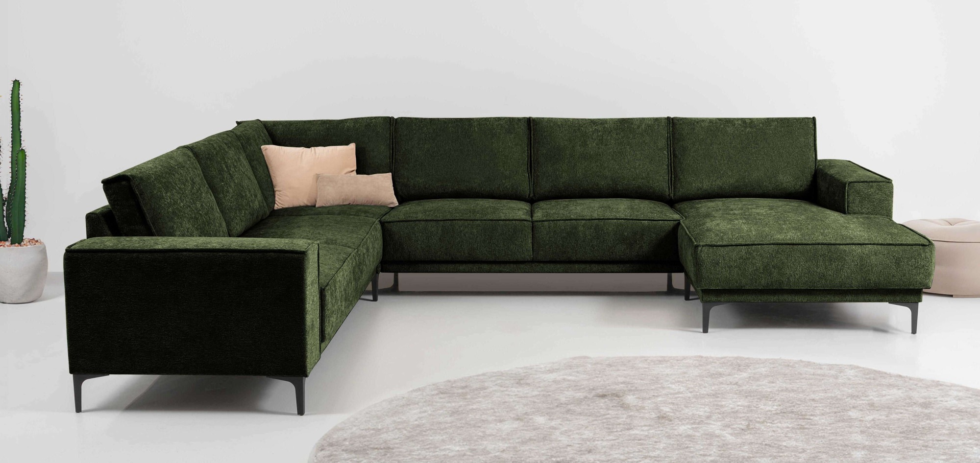 Places of Style Wohnlandschaft »XXL Sofa Oland, Struktur, Flachgewebe, Luxu günstig online kaufen