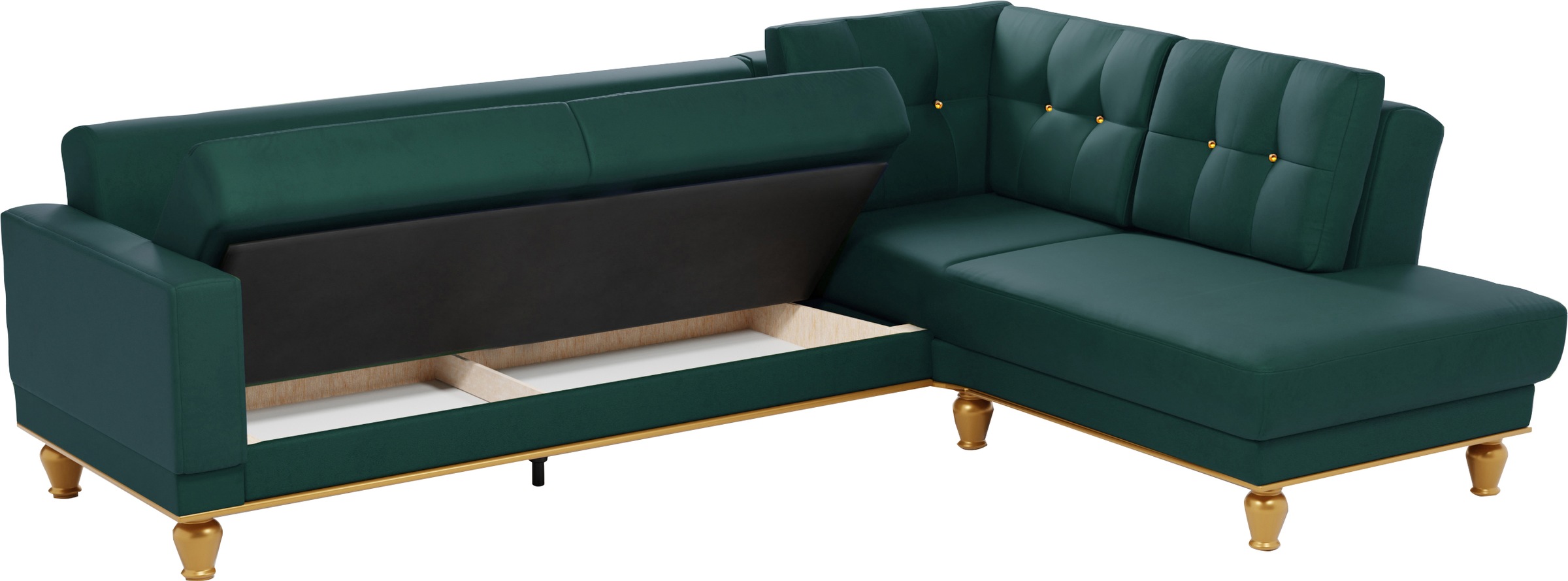 sit&more Ecksofa »Orient 5 L-Form«, mit Strass-Stein, wahlweise mit Bettfunktion und Bettkasten