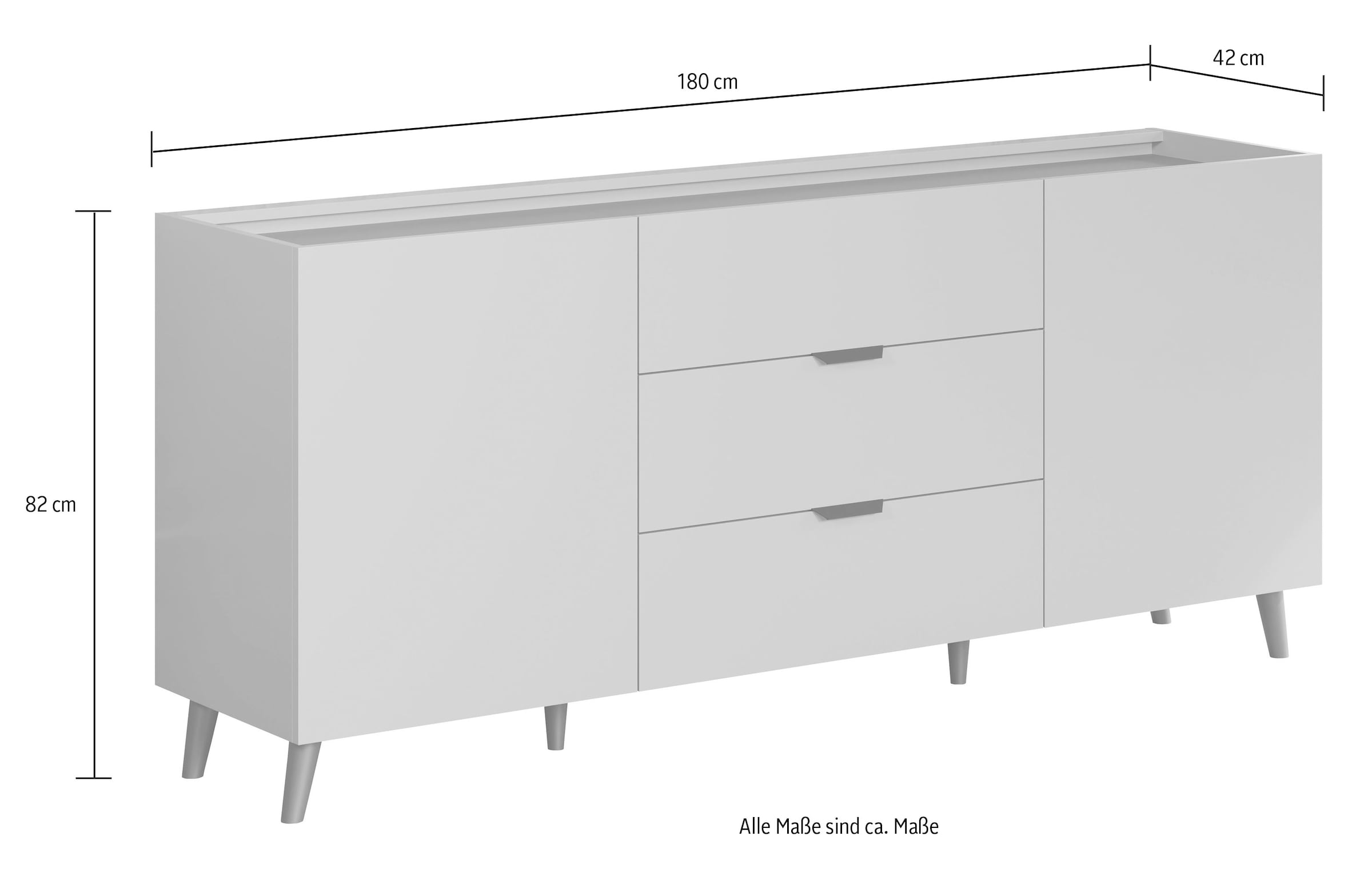 andas Sideboard »Mikkeline«, (1 St.), TV-Schrank, B / H: 180 / 82 cm