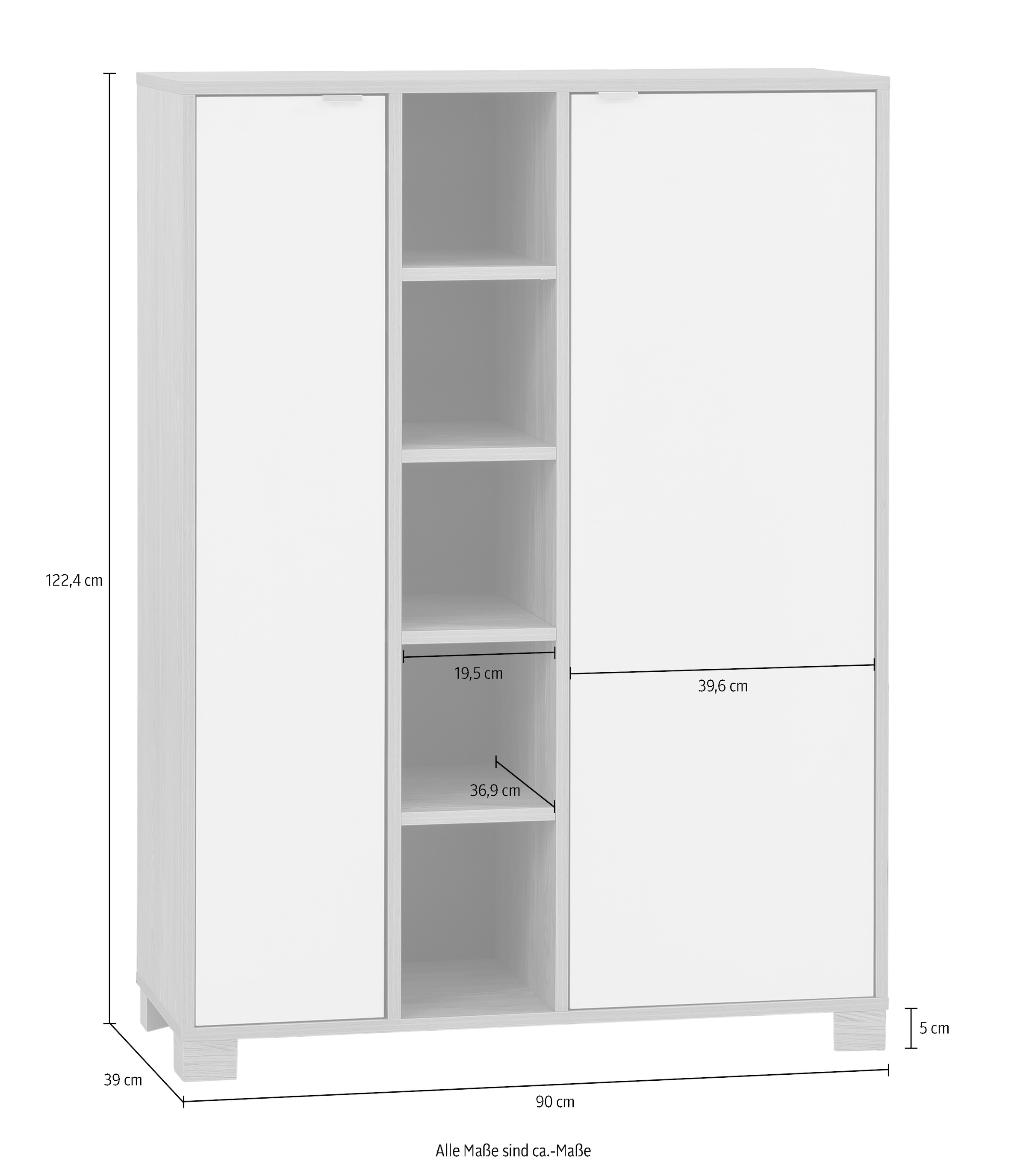 Schildmeyer Midischrank »Anouk« Solide Verarbeitung - Dieses Produkt ist in Deutschland gefertigt