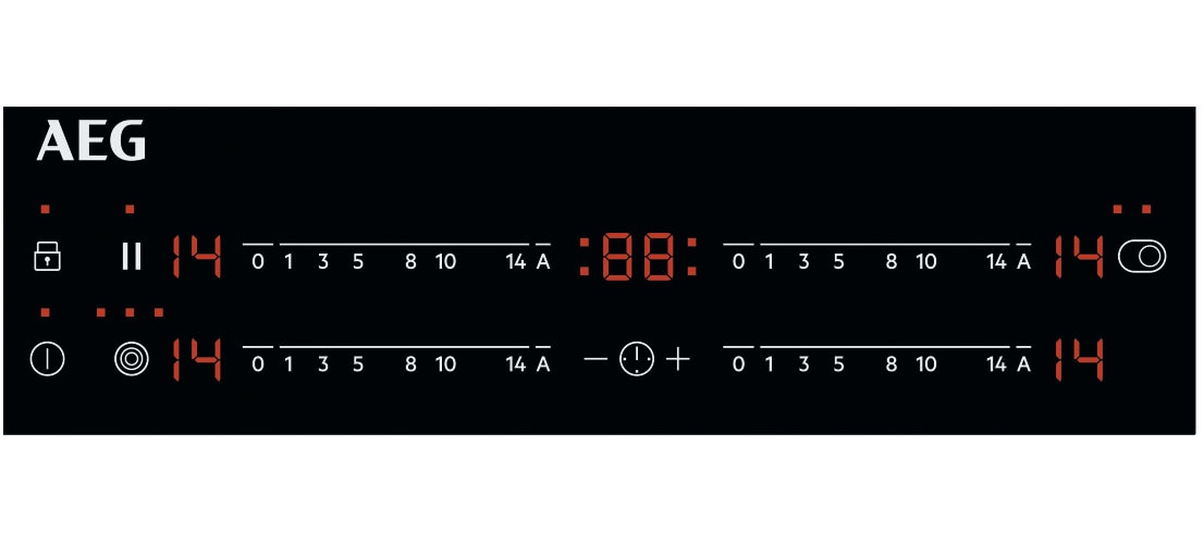 AEG Elektro-Kochfeld »TO64RAA7XB« Autarkes Kochfeld: Erweiterbare Kochzonen für große Pfannen und Töpfe