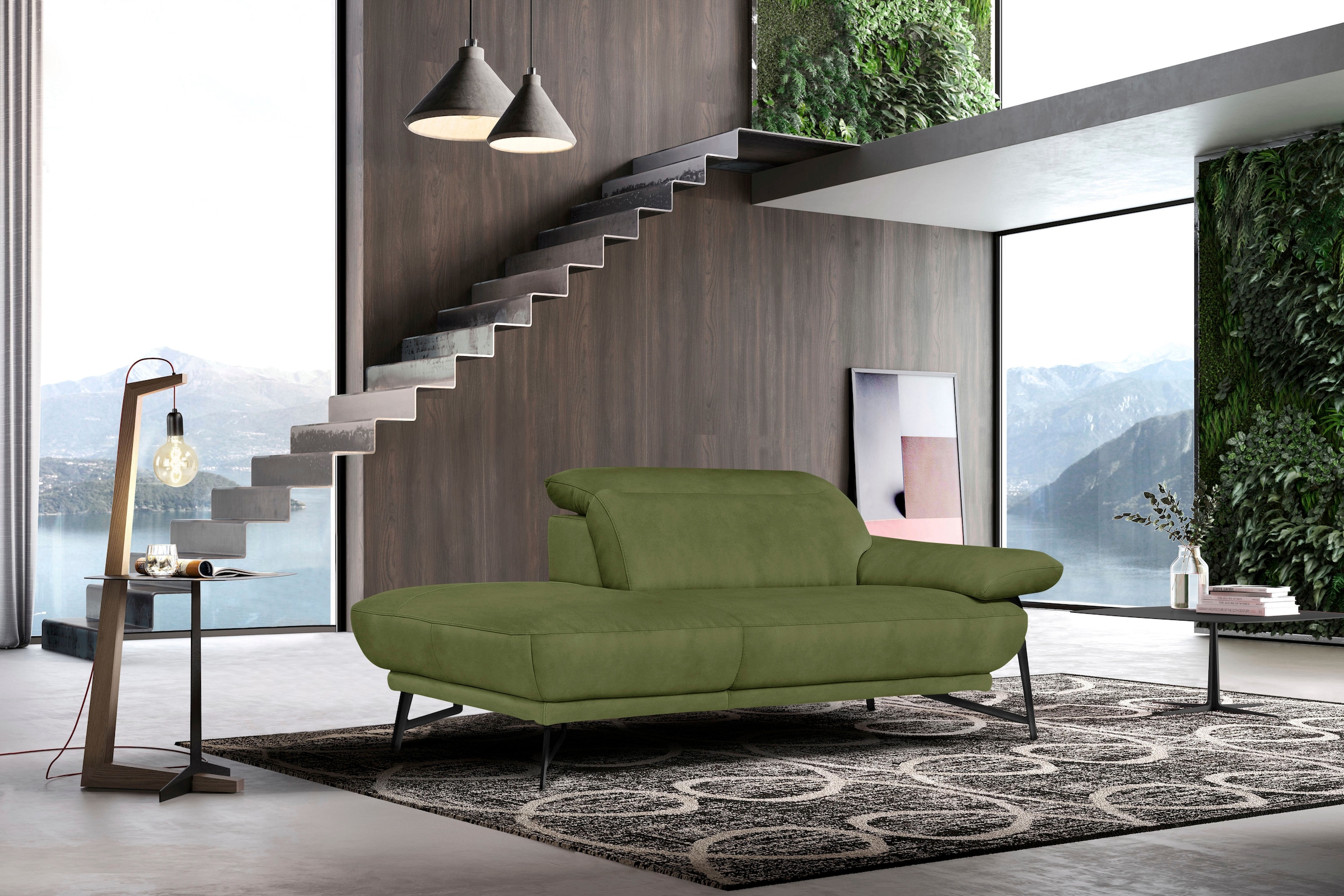 Egoitaliano Sofa »Anais, Design mit hohem Sitzkomfort, Fußfarbe schattengra günstig online kaufen