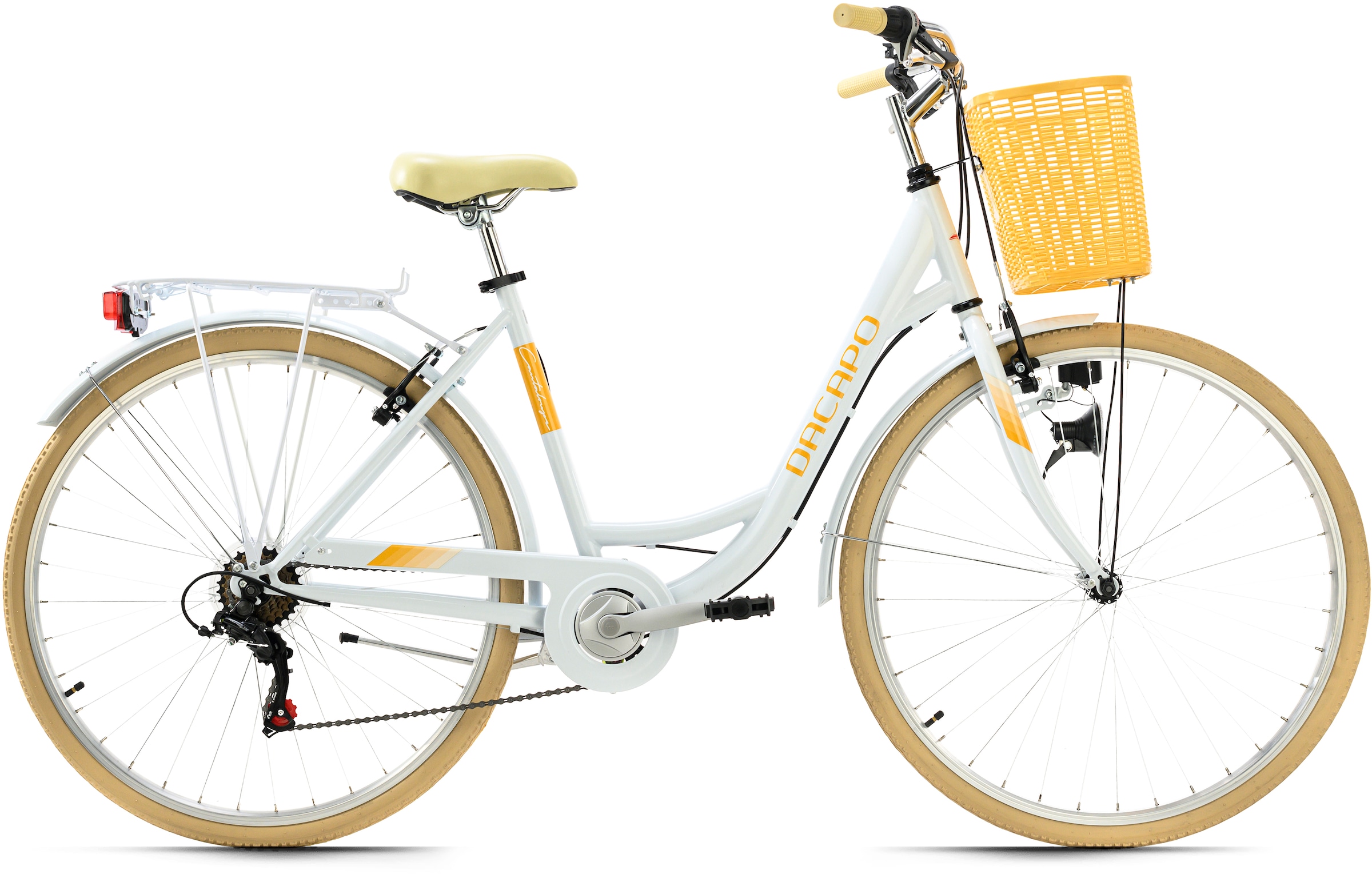 Bild von KS Cycling Cityrad »Cantaloupe«, 6 Gang, Shimano, Tourney Schaltwerk, Kettenschaltung, für Damen, Kettenschaltung