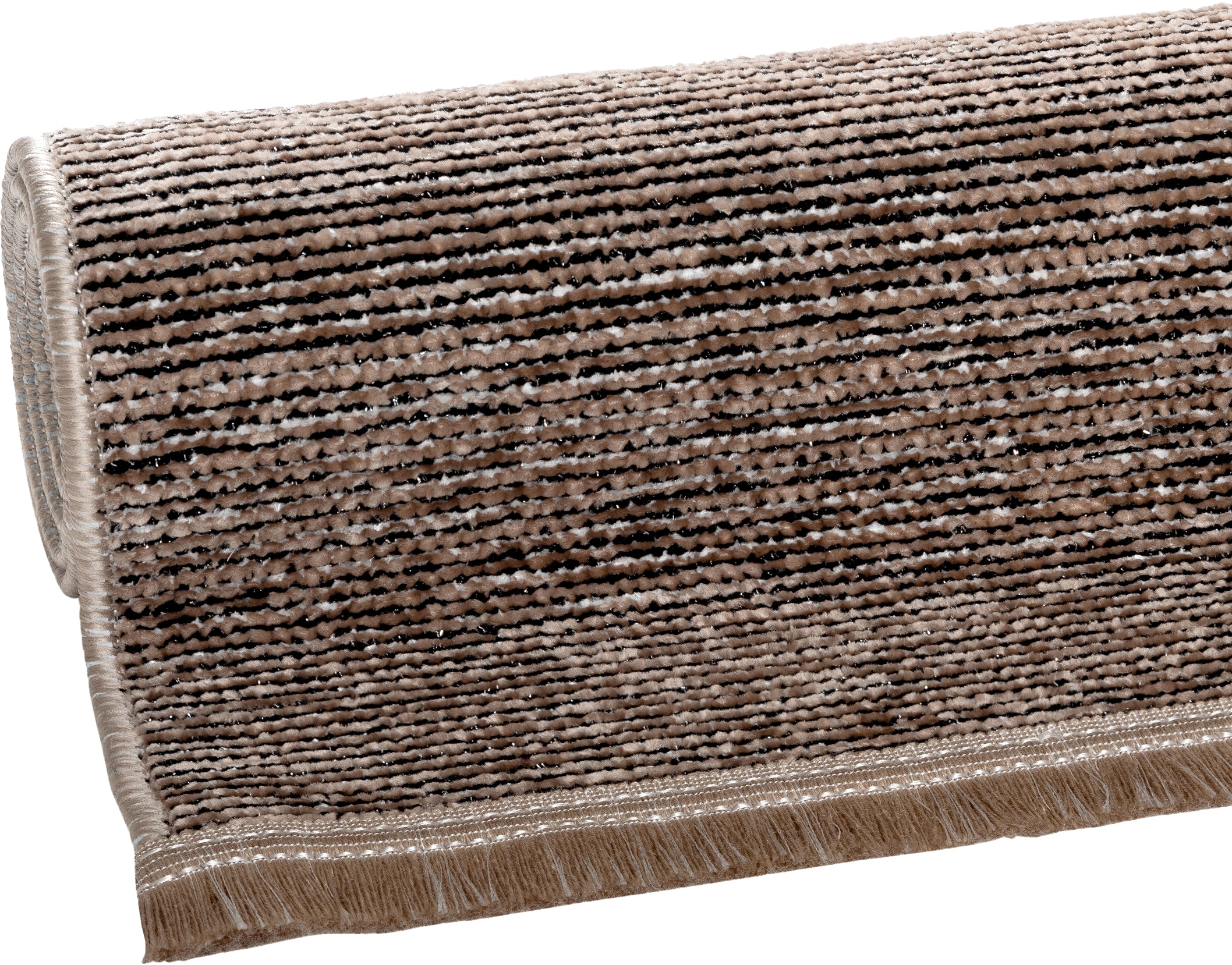 Sehrazat Teppich »Stela«, rechteckig, 5 mm Höhe, waschbar, Flachgewebe, mit Fransen und Chenille