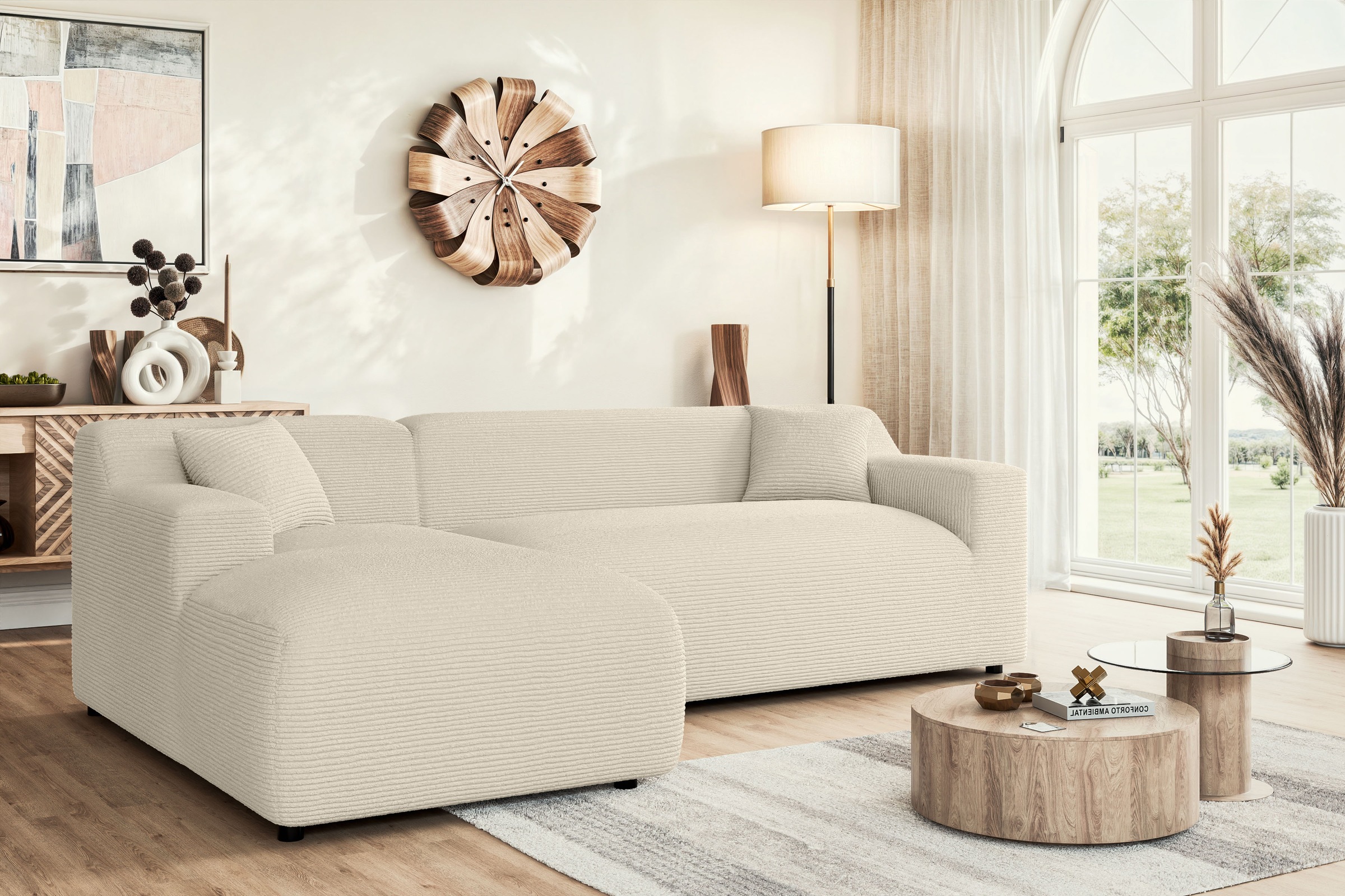 Home affaire Ecksofa »LILLIANA Designsofa, L-Form mit Recamiere rechts/link günstig online kaufen