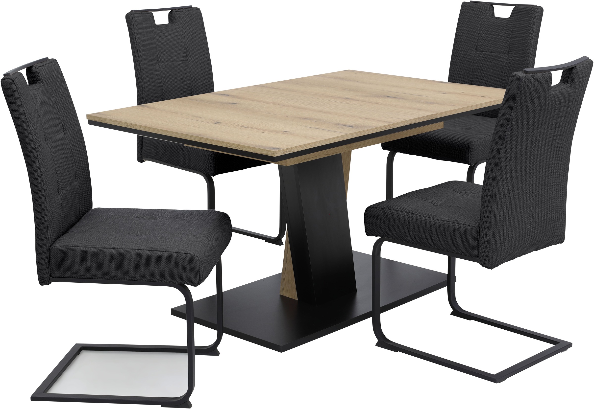 HELA Essgruppe »BEKE« Set, 5 Stk. tlg. Mit Synchronauszug, Freischwinger XL günstig online kaufen