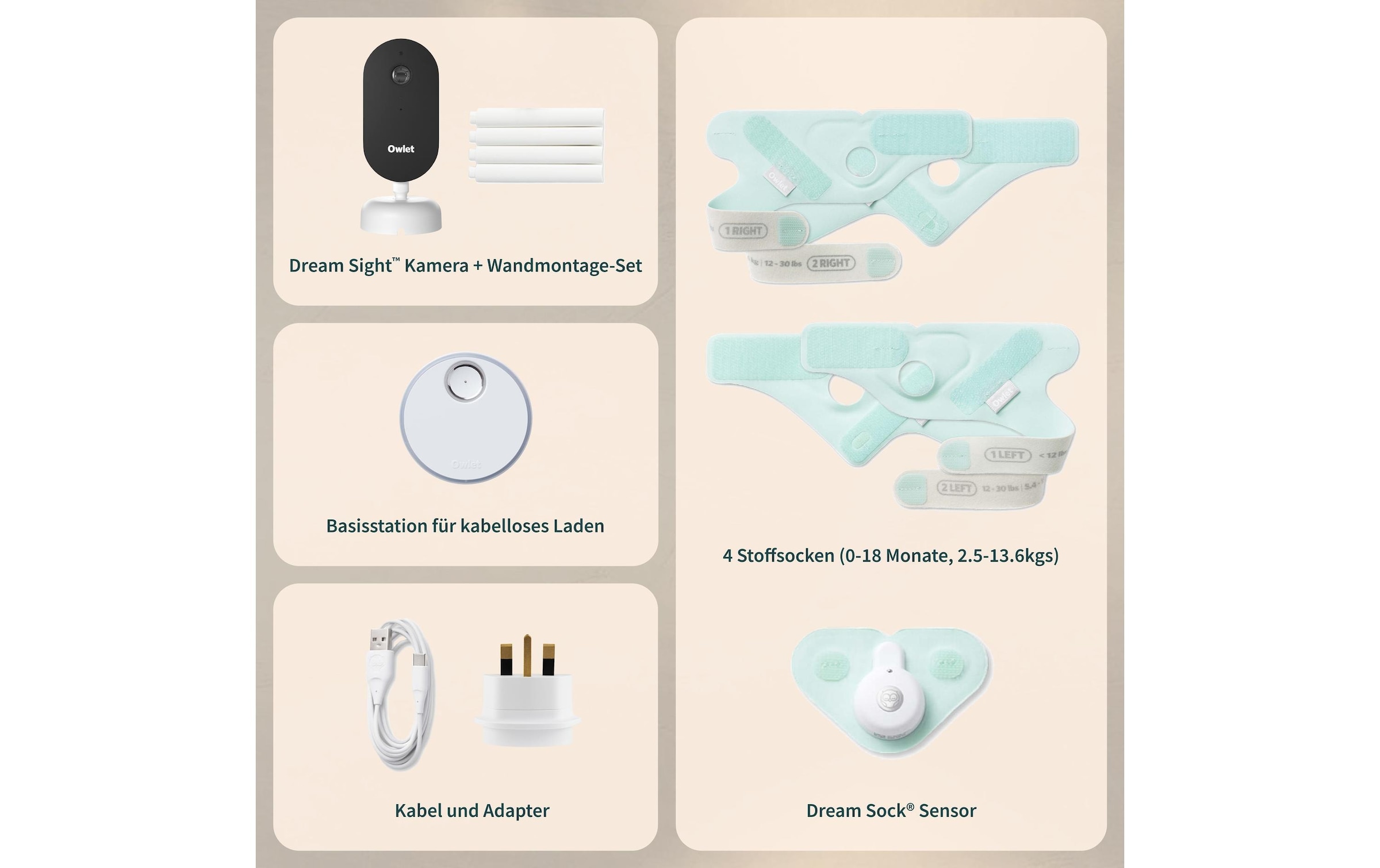   Video-Babyphone »Owlet Dream Duo 3 Dusty«