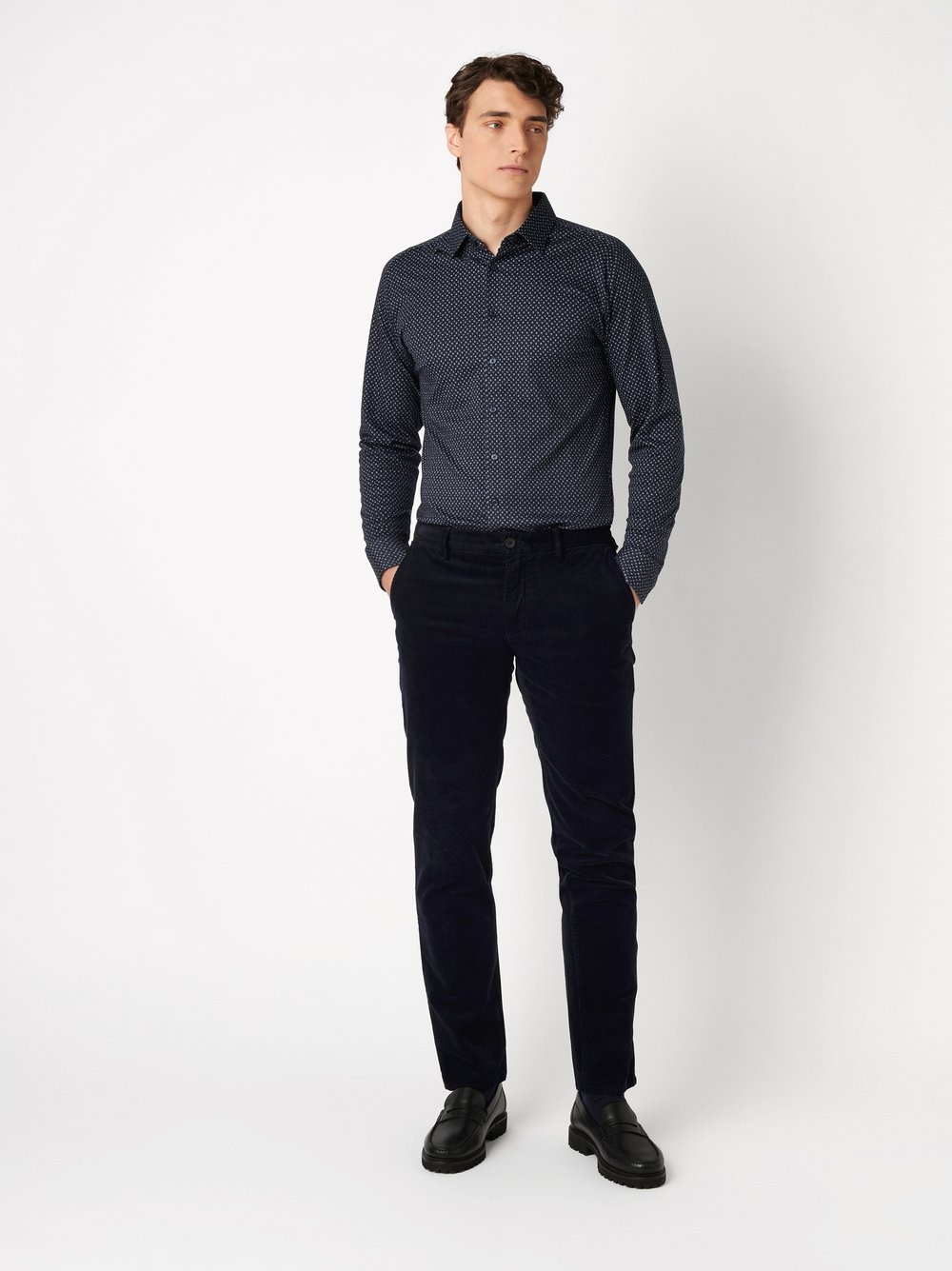 DESOTO Langarmhemd »Jersey Casual Kent«