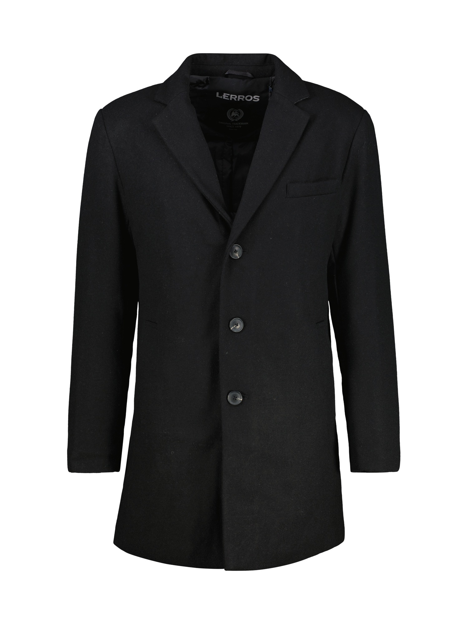 LERROS Wollmantel »Eleganter Mantel mit Reverskragen und Wollanteil« Keine Angabe BLACK 48 48 Stilvolle Optik durch zeitloses Design