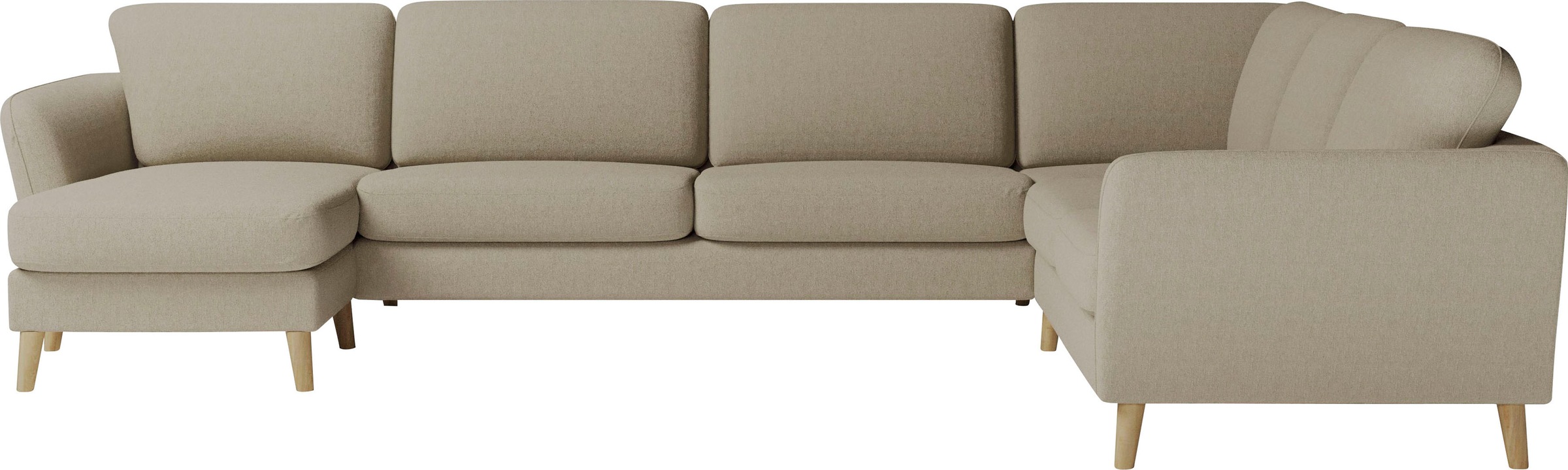 Home affaire Wohnlandschaft »MARSEILLE XXL 349cm, U-Form, Ottomane rechts/l günstig online kaufen