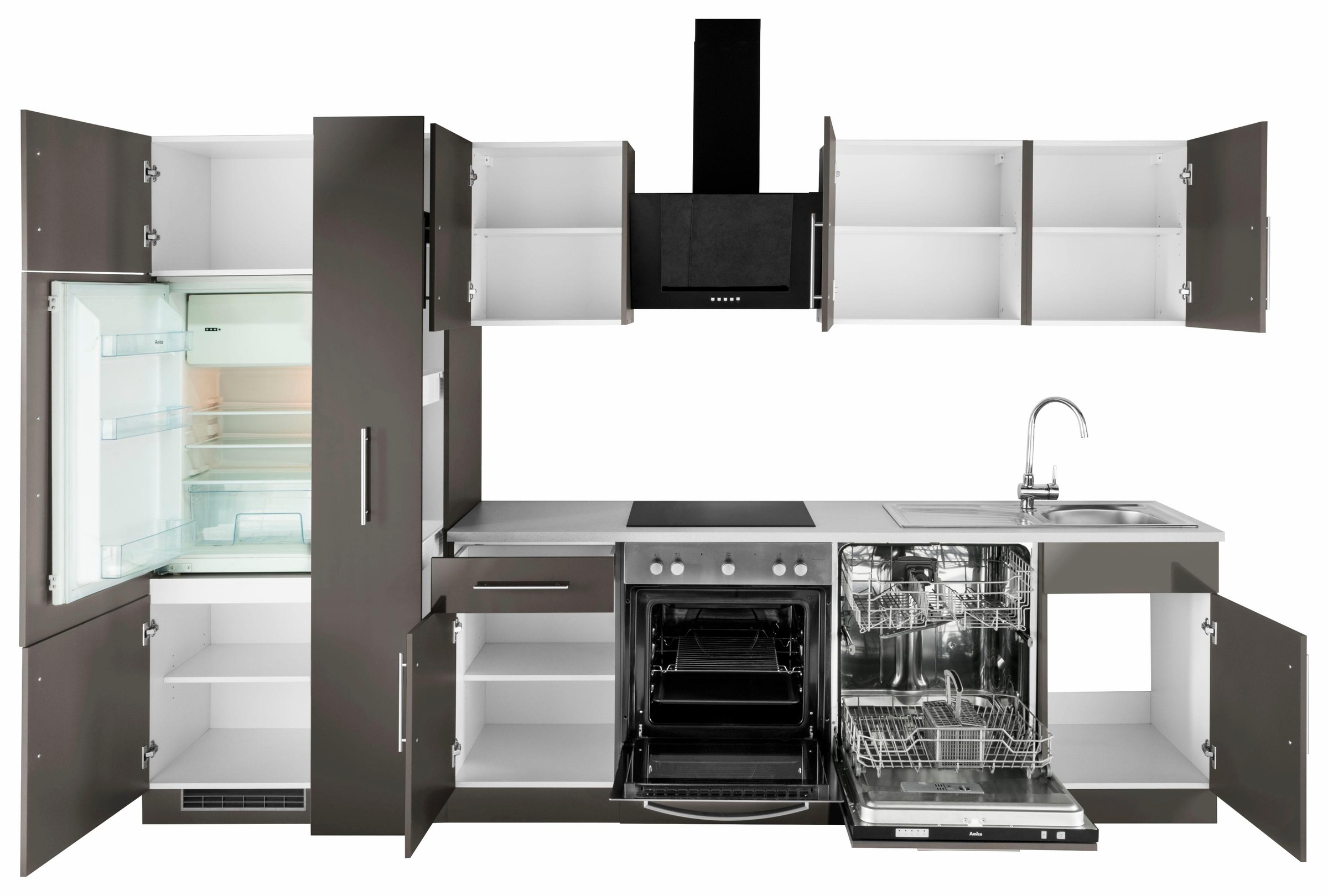 Breite Küchen mit auf wiho E-Geräten, Rechnung »Cali«, 310 cm Küchenzeile kaufen