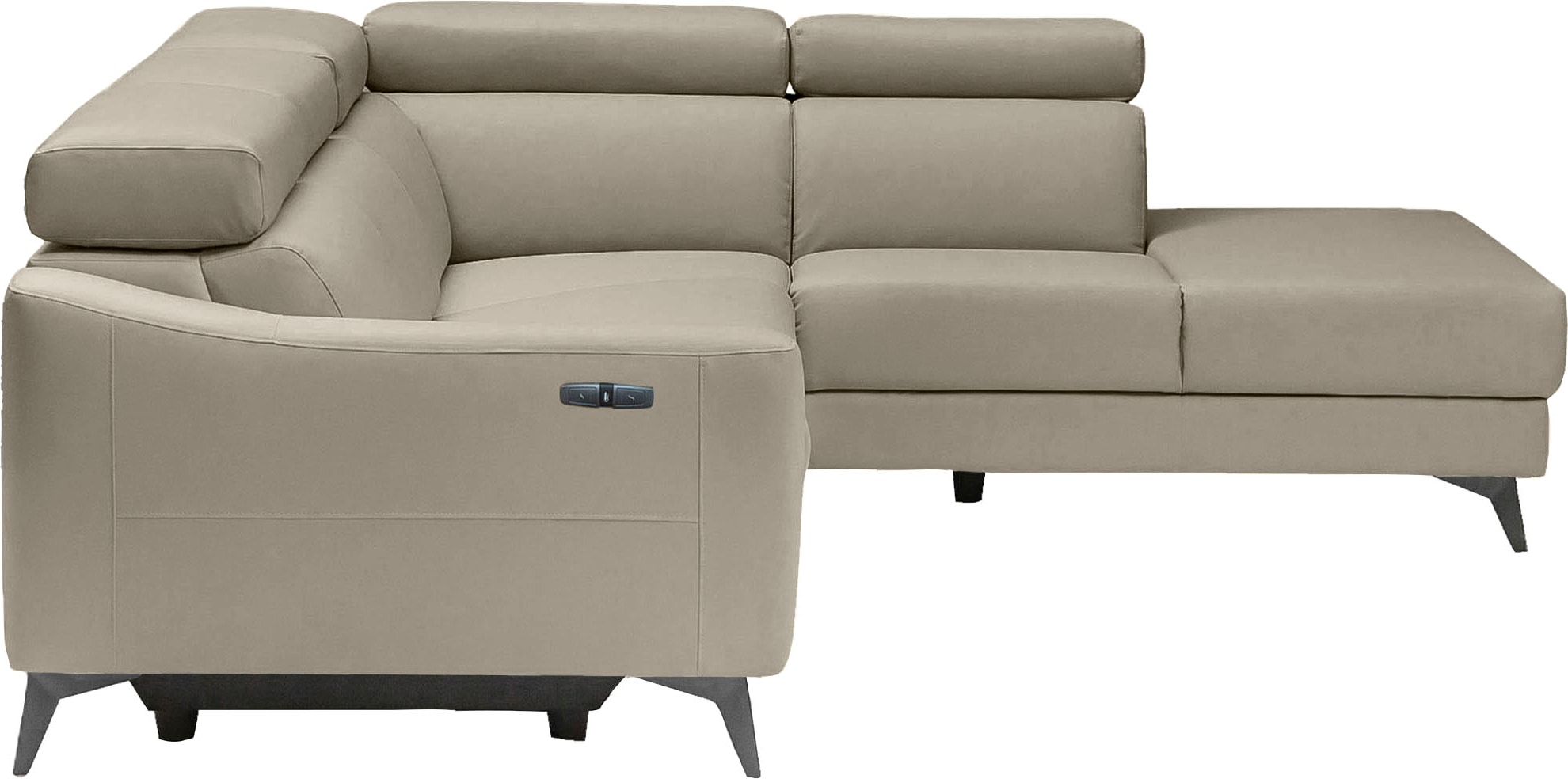 Places of Style Ecksofa »Valerio«, mit 1 elektrischer Relaxfunktion und USB-Anschluß