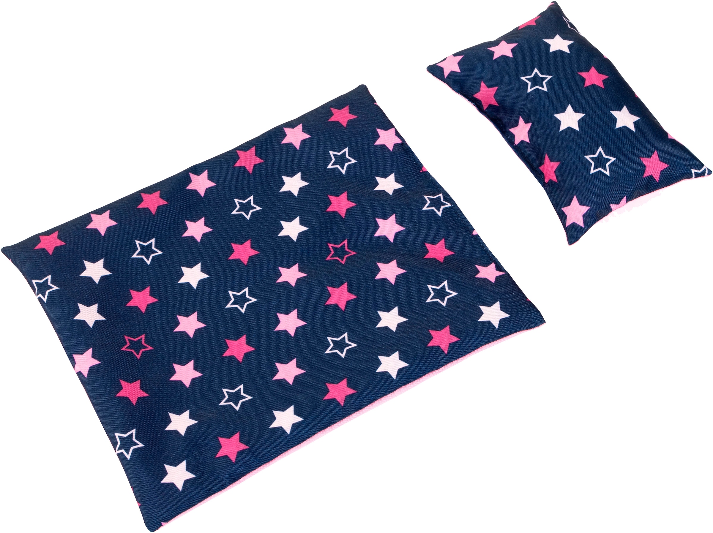 Bayer Puppenbett »Puppenmultibett, blau«, Mit integriertem Hochstuhl, Wickelablage und Mobile
