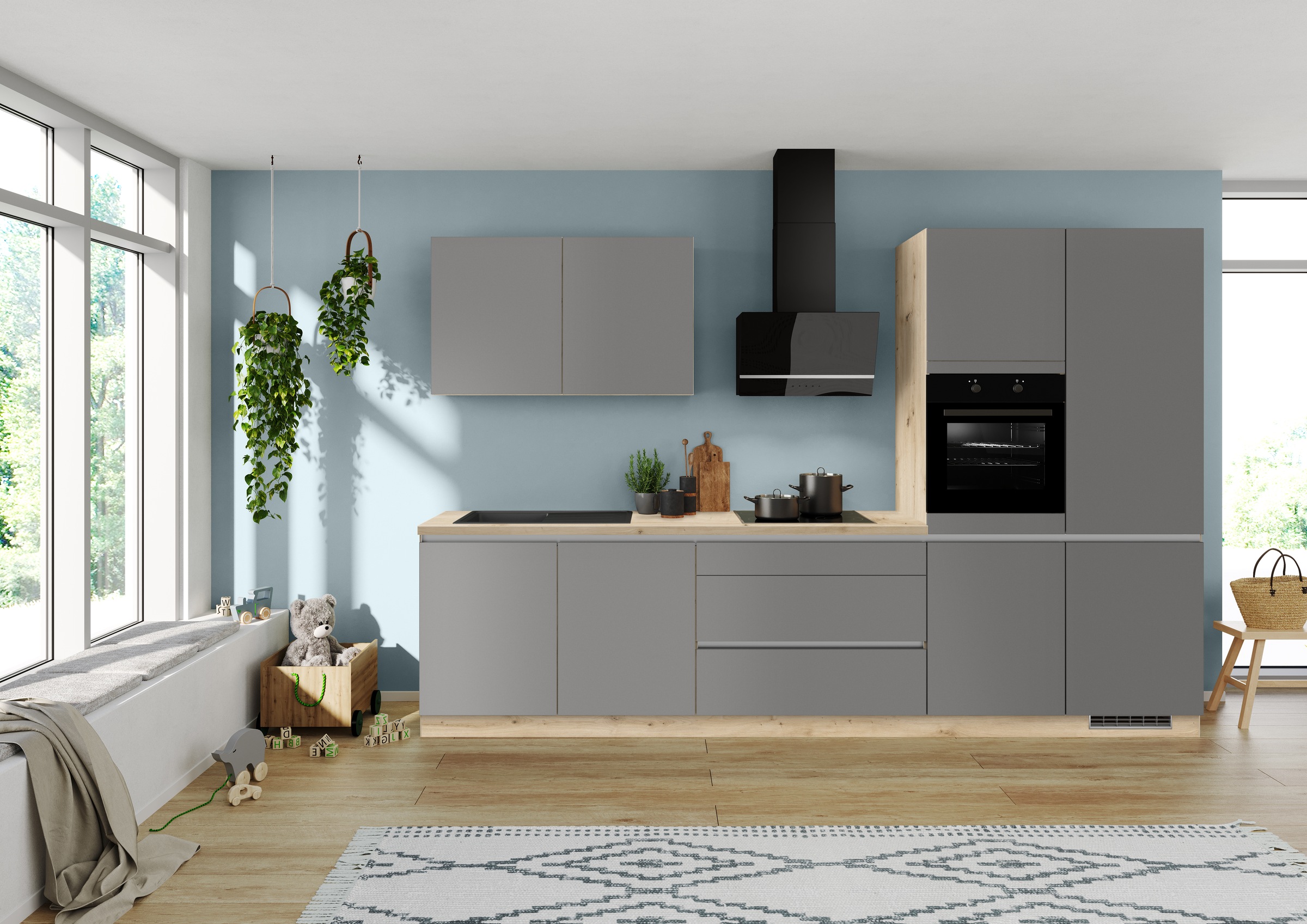 IMPULS KÜCHEN Küche »"Dublin", Ausrichtung wählbar, Schubkästen mit Soft-Cl günstig online kaufen