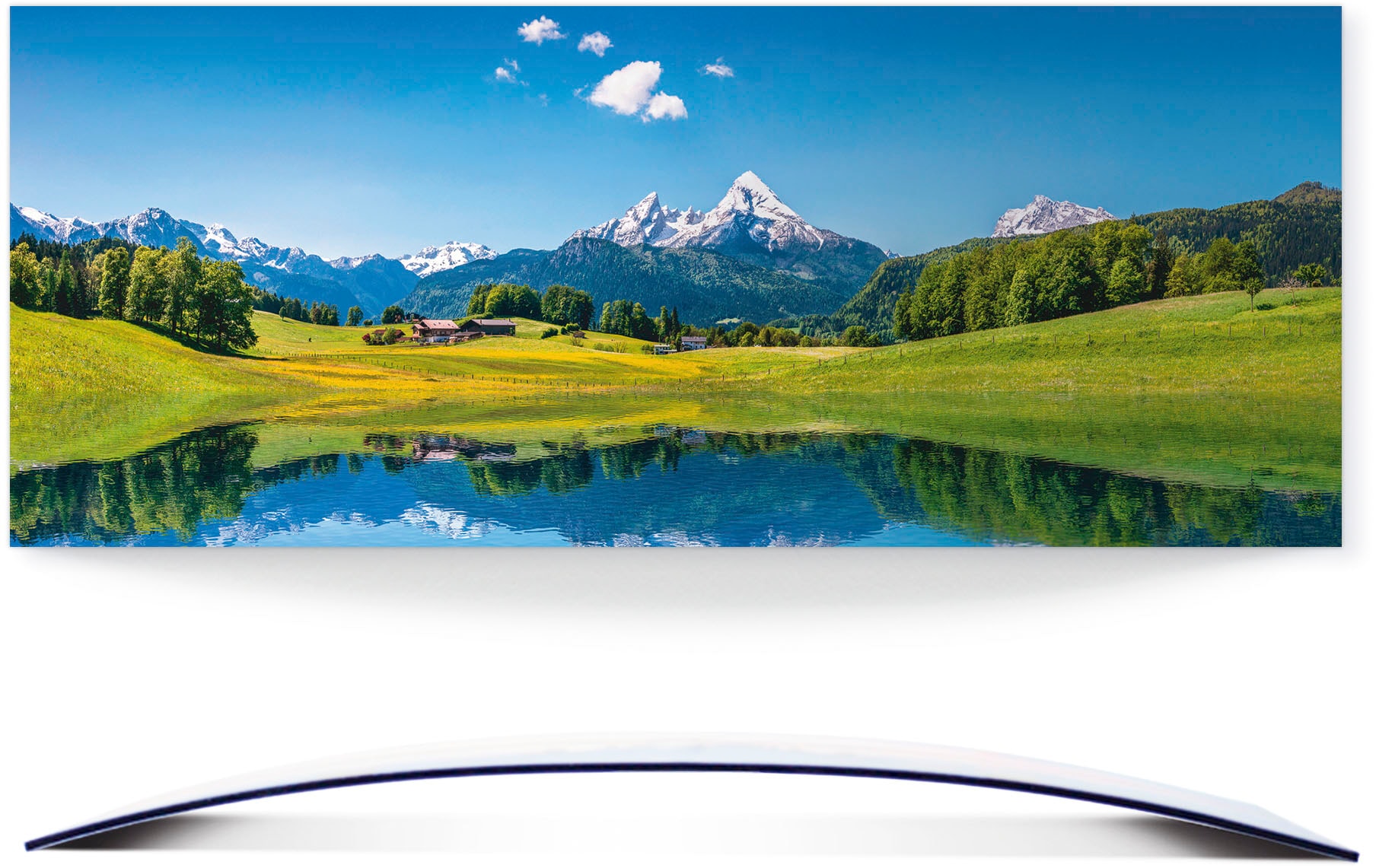 Artland Wandbild »Landschaft in den Alpen«, Berge, (1 St.), 3D Optik geboge günstig online kaufen