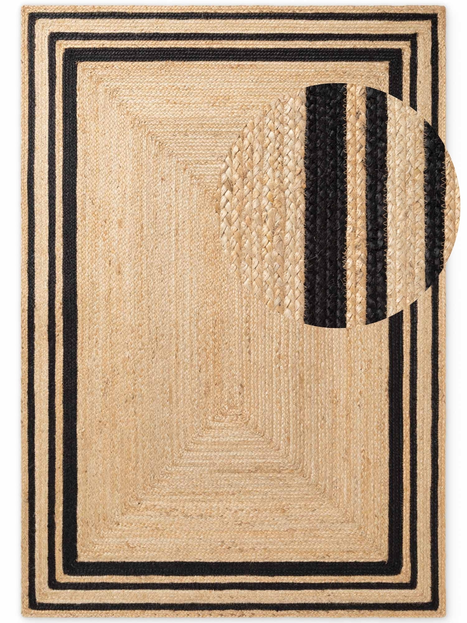 HANSE Home Teppich »Looma Juteteppich« rechteckig 7 mm Höhe Handgewebt, Jute Naturteppich, Boho, Wohnzimmer, Schlafzimmer