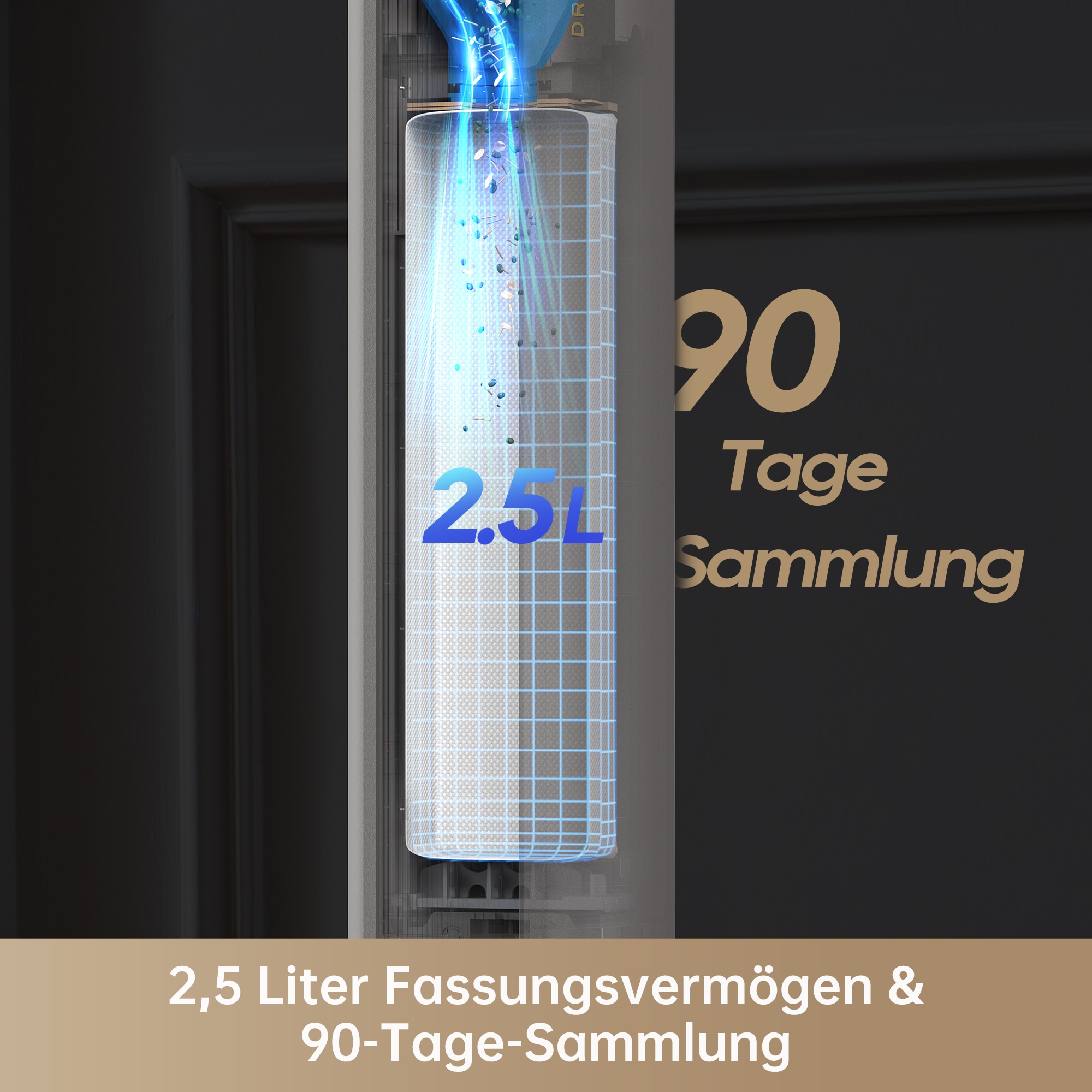 Dreame Akku-Hand-und Stielstaubsauger »Dreame Z10 Station mit Absaugstation und 20.000 Pa Saugkraft«, 65 Minuten Laufzeit, vielseitige Aufsätze, automatische Entleerung