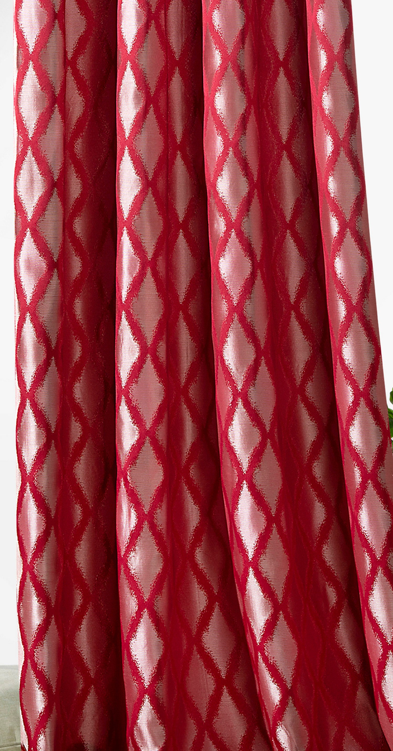 Weckbrodt Vorhang »Raute«, (1 St.), Jacquard, strukturiert, blickdicht, Muster Raute, Gardine, Store