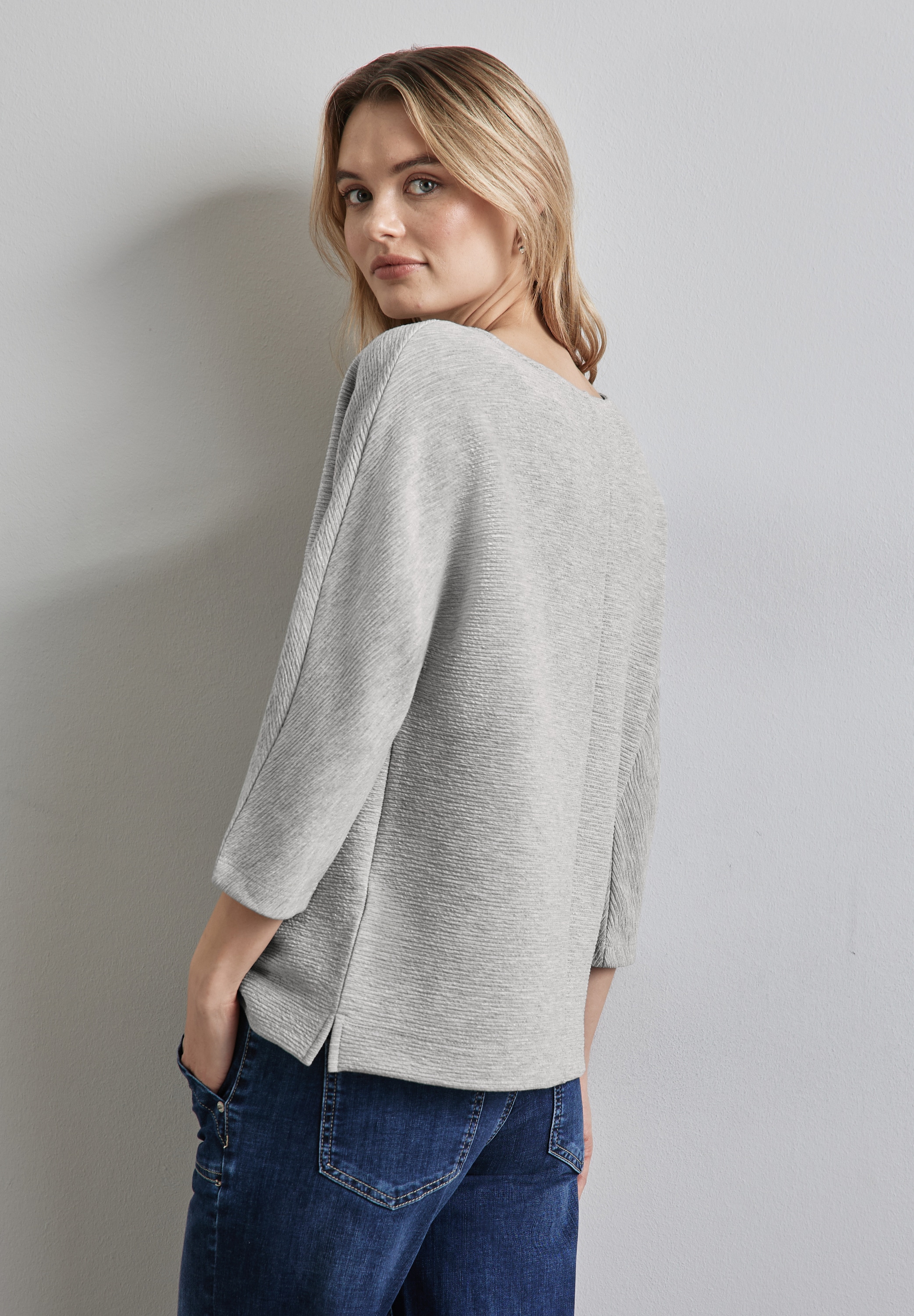 STREET ONE 3/4-Arm-Shirt, mit feiner Struktur