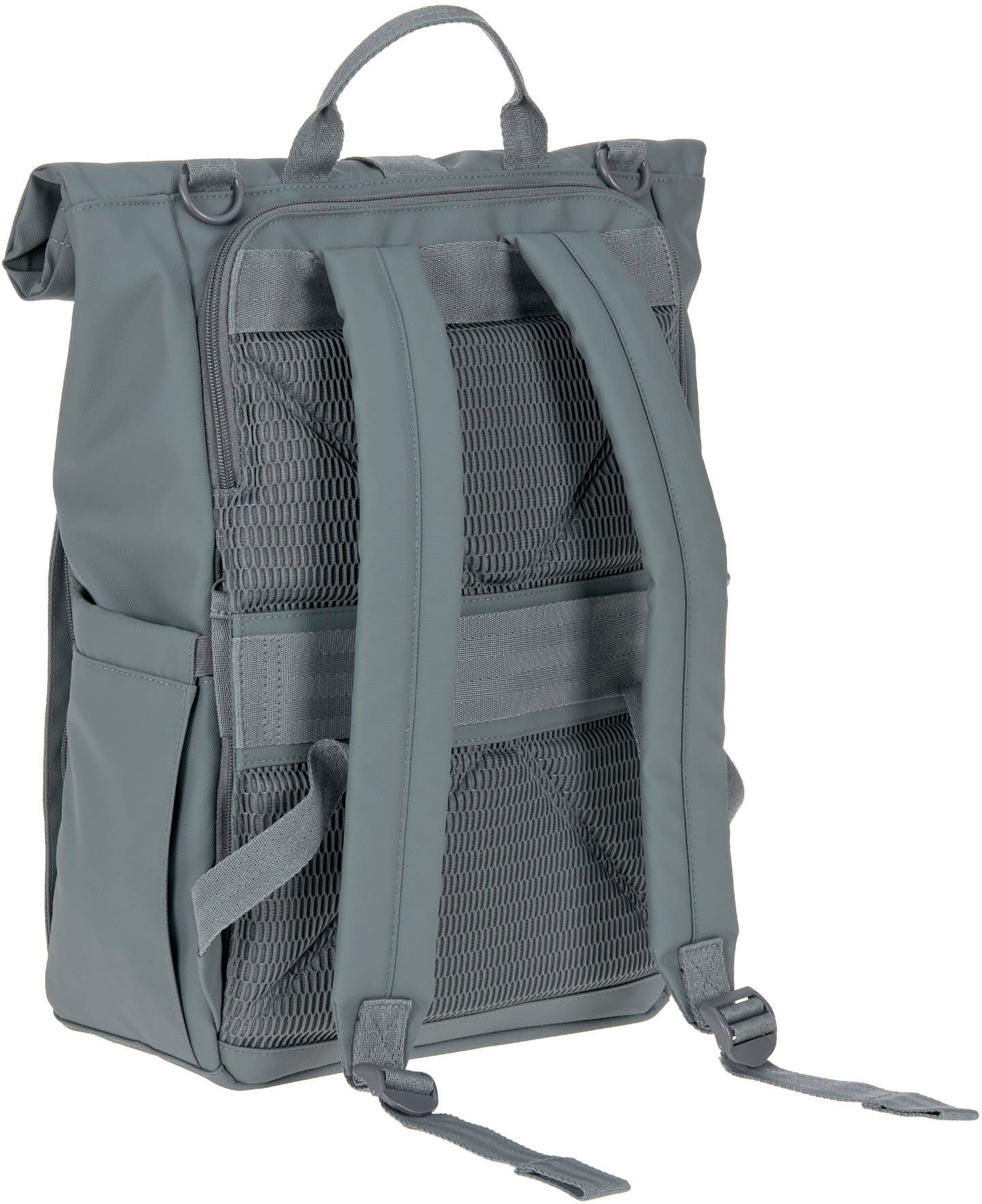 LÄSSIG Wickelrucksack »Green Label, Rolltop Up, anthracite«, vegan; zum Teil aus recyceltem Material