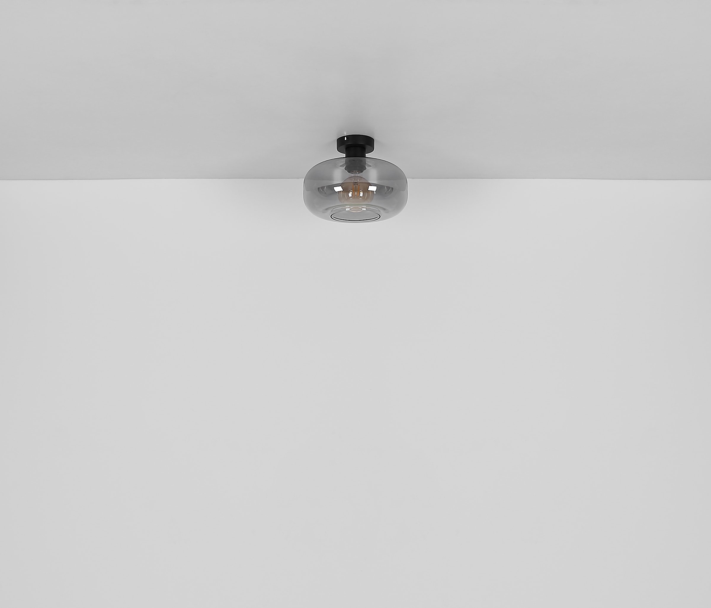 GLOBO LIGHTING Deckenleuchte »GIUSEPPE«, Leuchtmittel E27 | ohne Leuchtmittel, Deckenlampe/Metall/Glas rauchfarben/Wohnzimmer/Flur