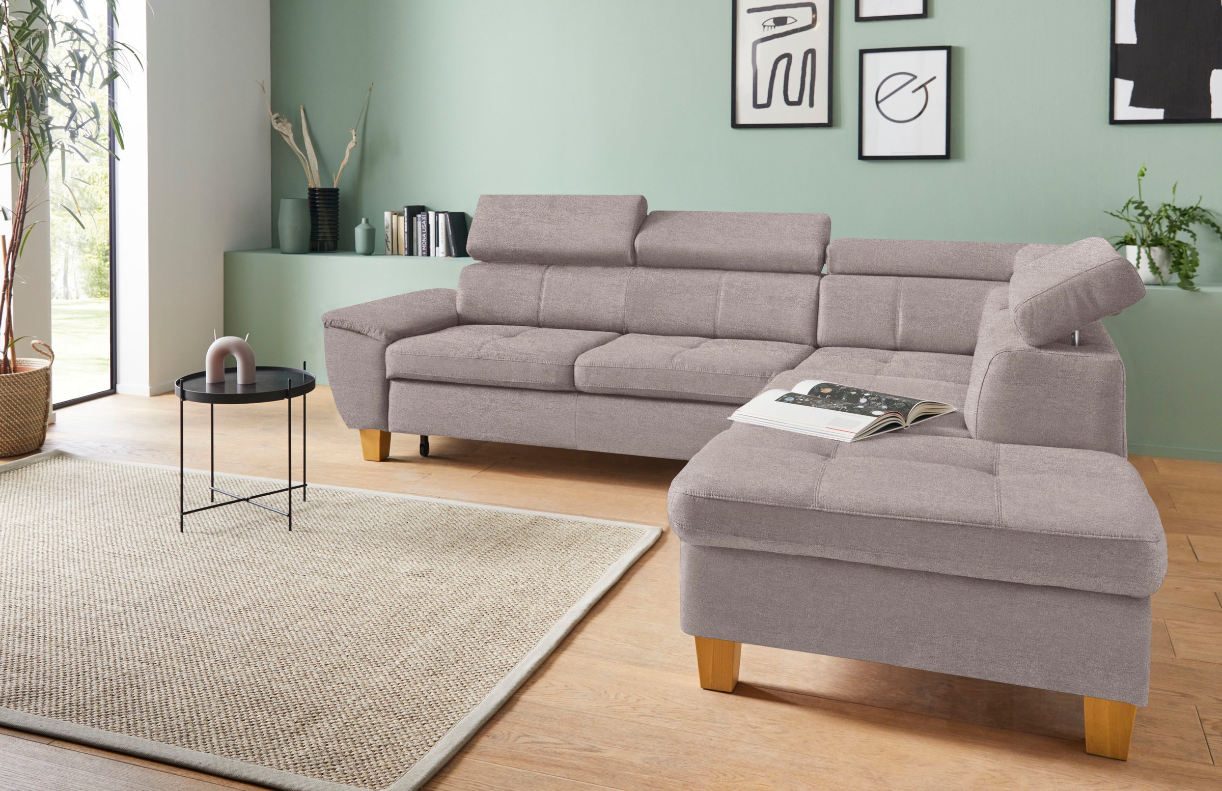 exxpo - sofa fashion Ecksofa »Enya, hoher Sitzkomfort, Breite 266cm, bequem günstig online kaufen