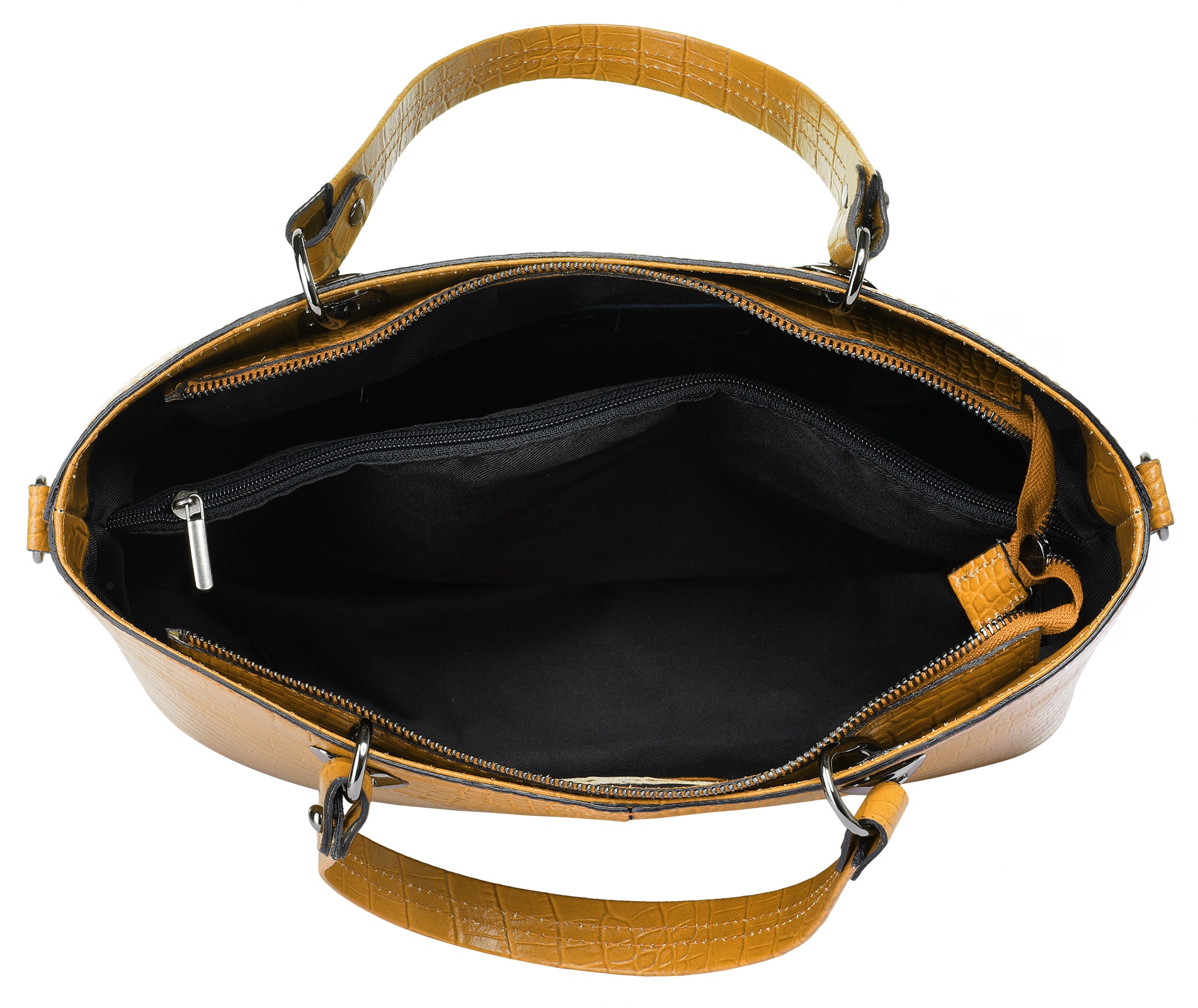 Cluty Henkeltasche, echt Leder, Made in Italy
