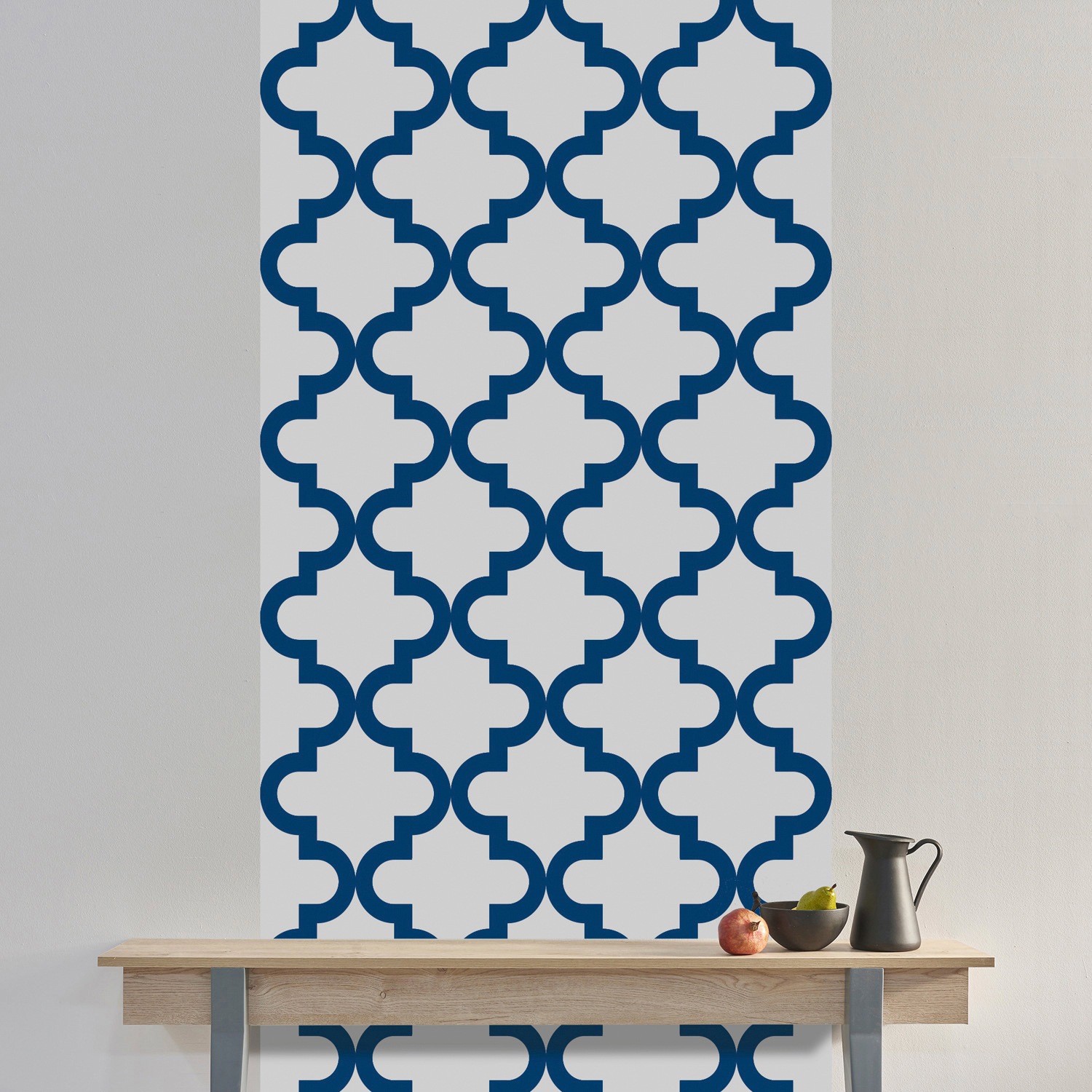 queence Vinyltapete »Quek - blau« Farbverlauf | abstrakt | bedruckt | gemustert glatt 90x250cm, selbstklebend, kinderleichte Anbringung, , Sticker