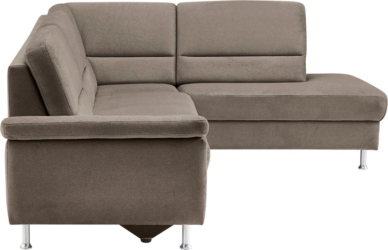 CALIZZA INTERIORS Ecksofa »Onyx L-Form«, Ottomane links oder rechts, wahlweise mit Bettfunktion, Breite 257 cm