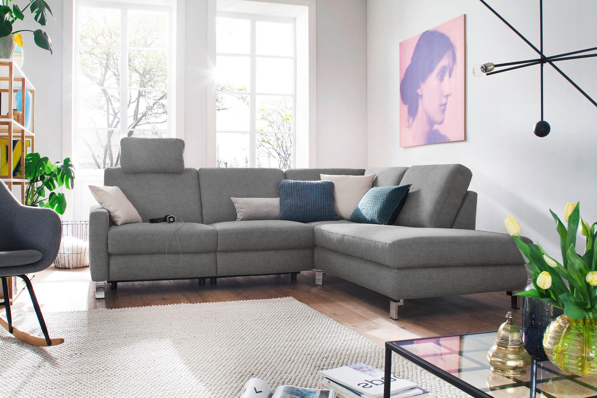 3C Candy Ecksofa "Mainau L-Form", wahlweise mit elektrischer Relaxfunktion, günstig online kaufen