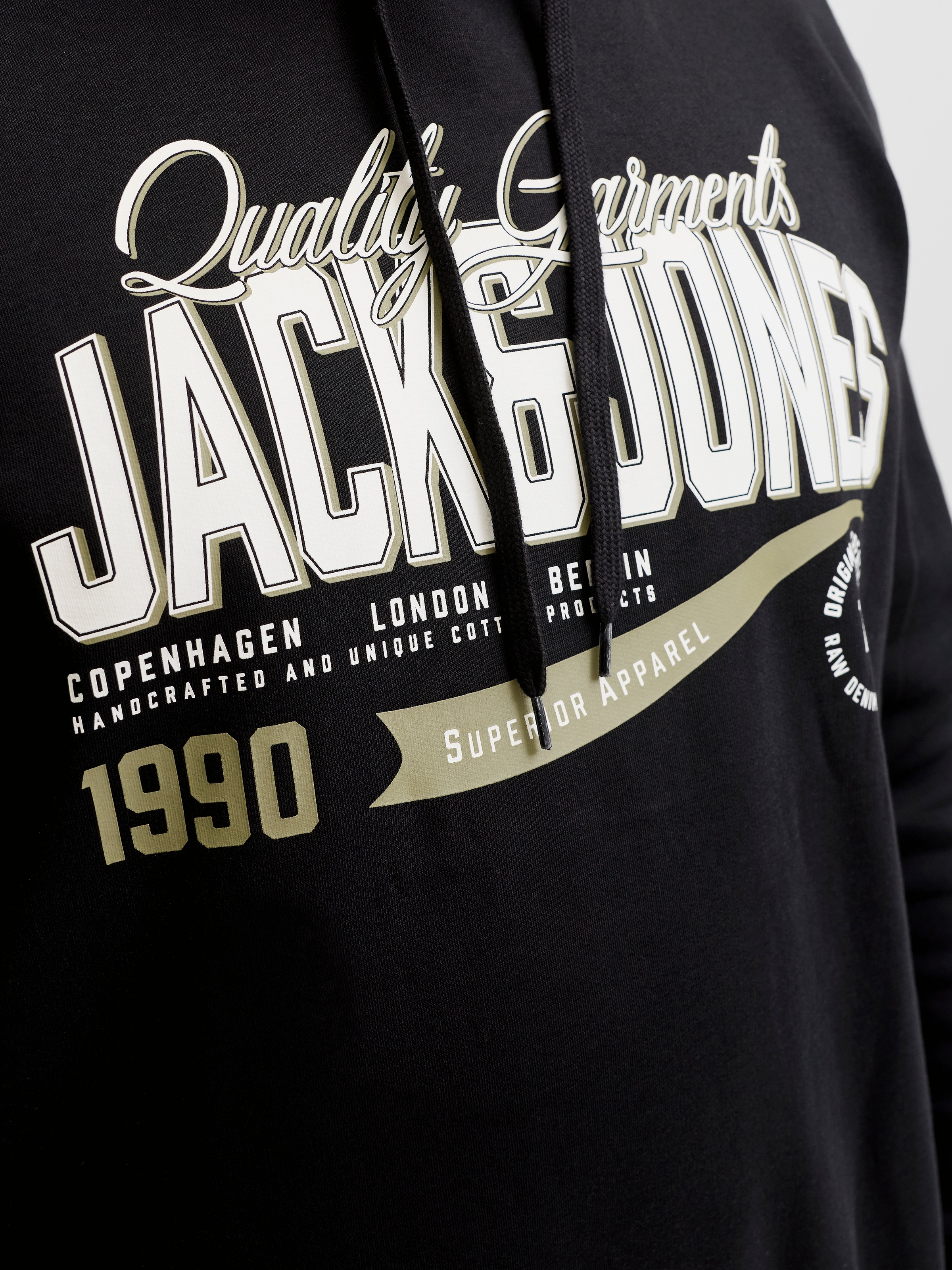 Jack & Jones PlusSize Kapuzensweatshirt »JJELOGO SWEAT HOOD 2 COL AW26 SN PLS«, Baumwollmischung, normal geschnitten
